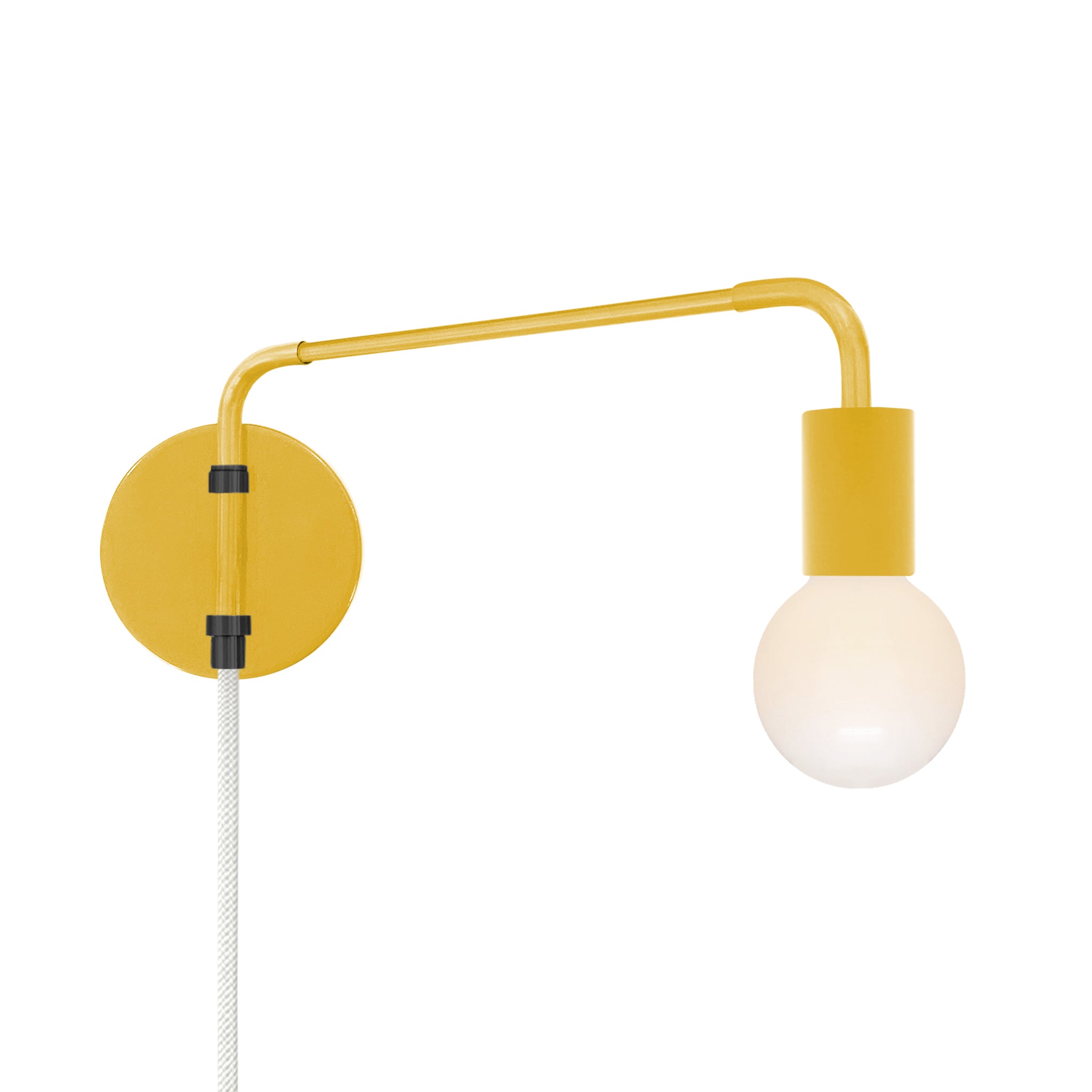 Black and ochre color Sway plug-in sconce Dutton Brown lighting
