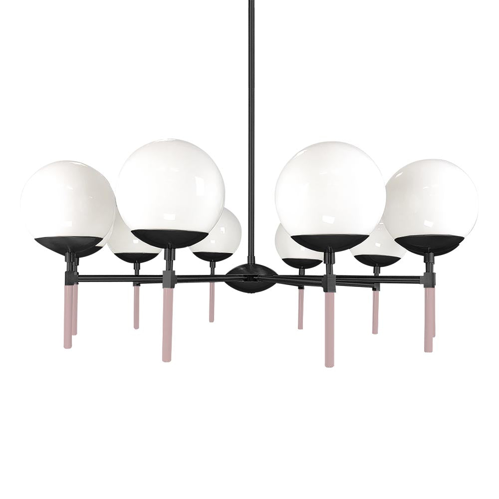 Black and barely color Lolli chandelier 36" Dutton Brown lighting