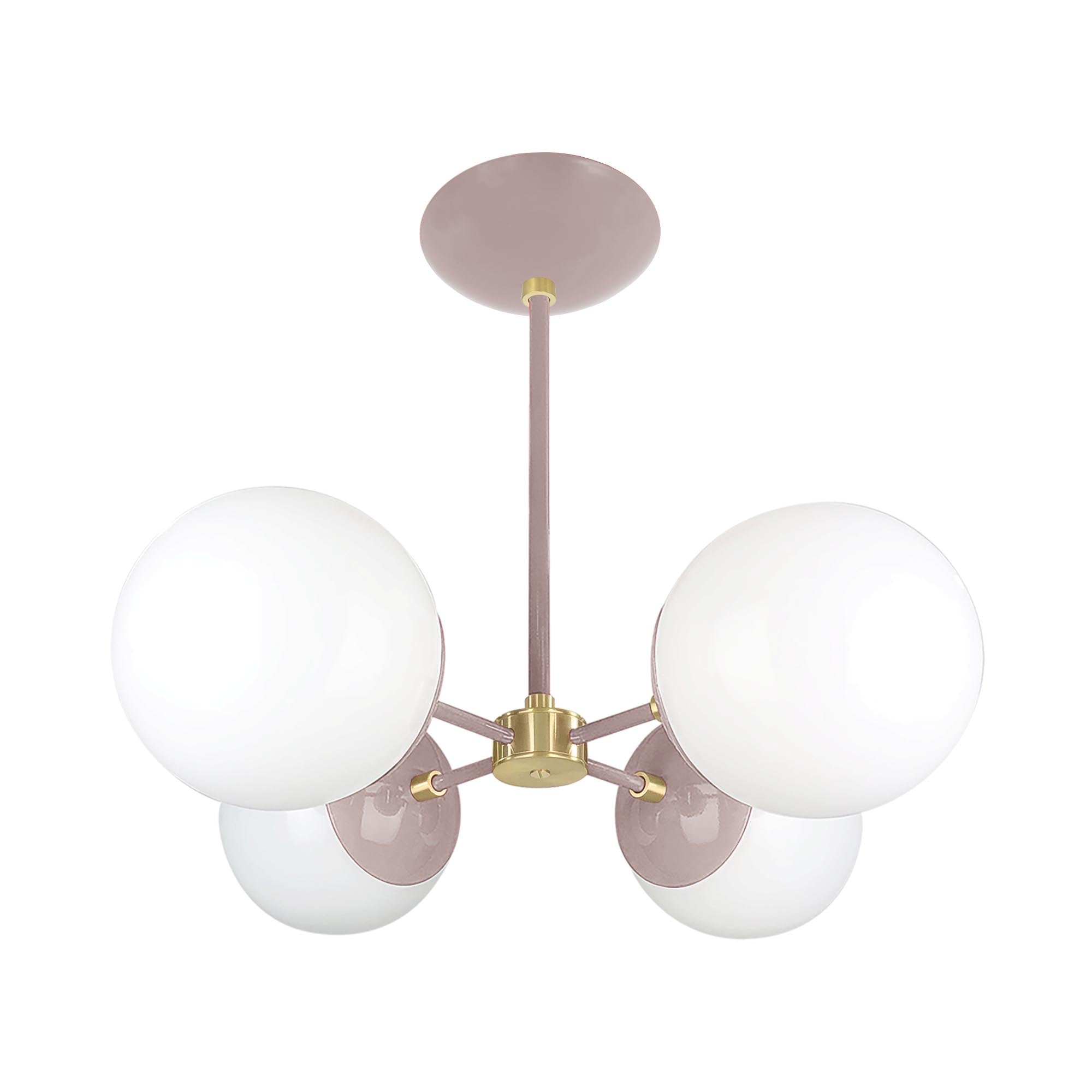 Brass and barely color Orbi chandelier Dutton Brown lighting