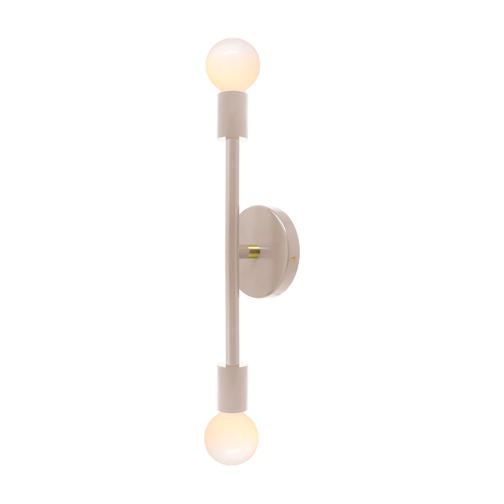 Brass and barely color Pilot sconce 17" Dutton Brown lighting