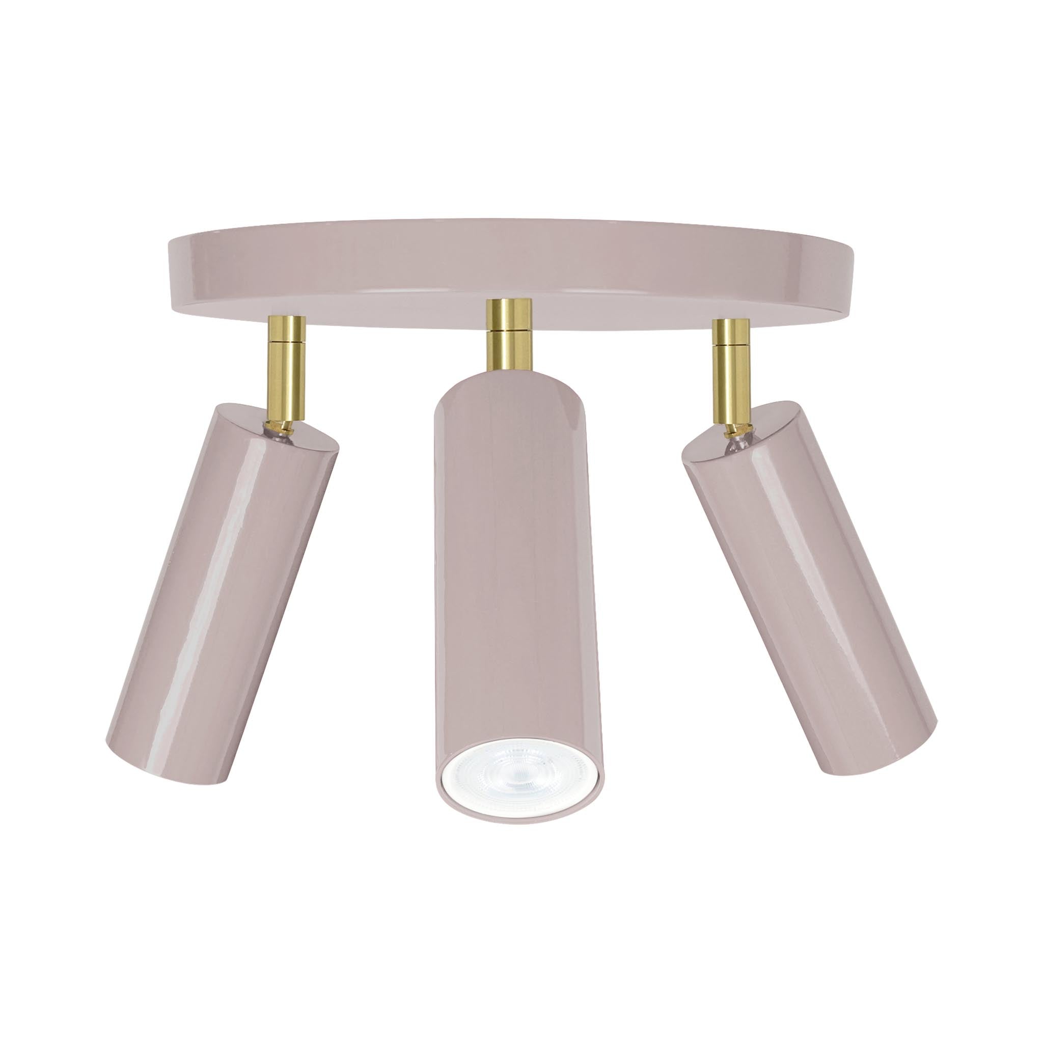 Brass and barely color Pose flush mount Dutton Brown lighting