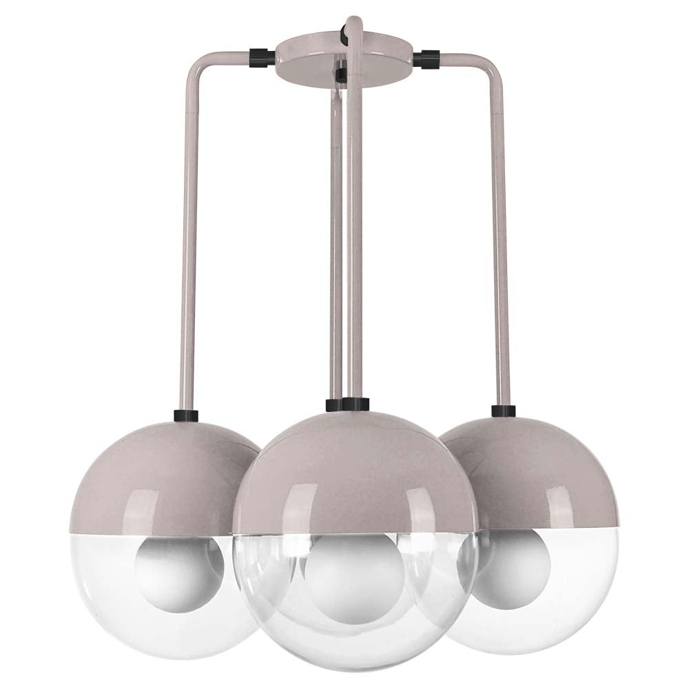 Black and barely color Tetra chandelier Dutton Brown lighting