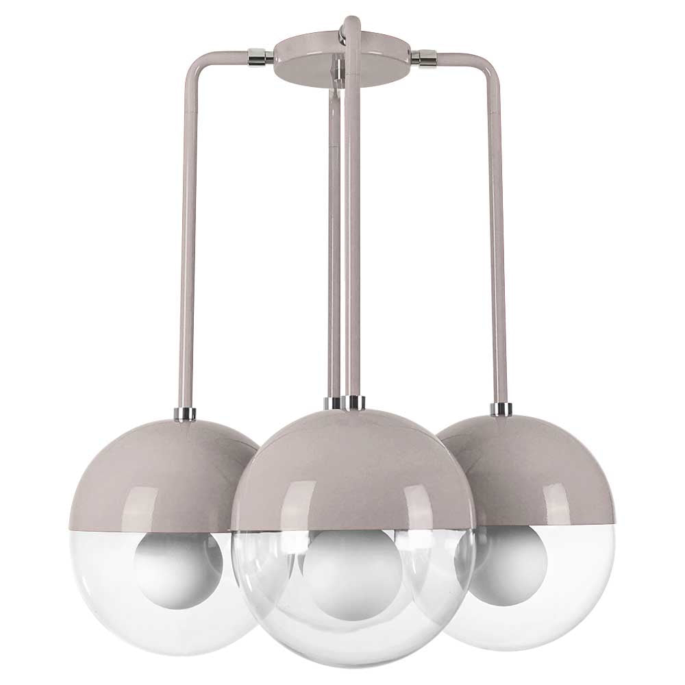 Nickel and barely color Tetra chandelier Dutton Brown lighting