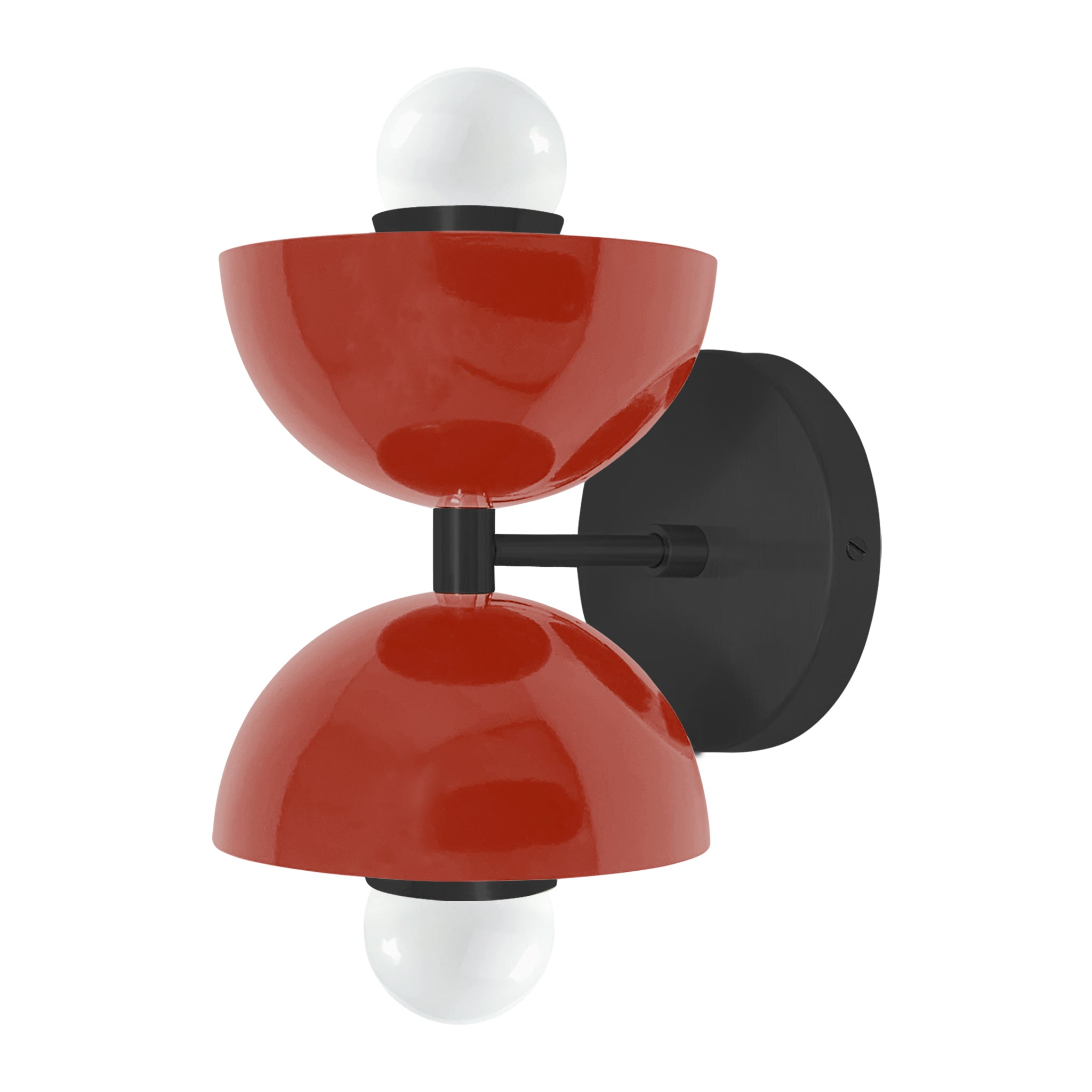 Black and riding hood red color Amigo sconce Dutton Brown lighting