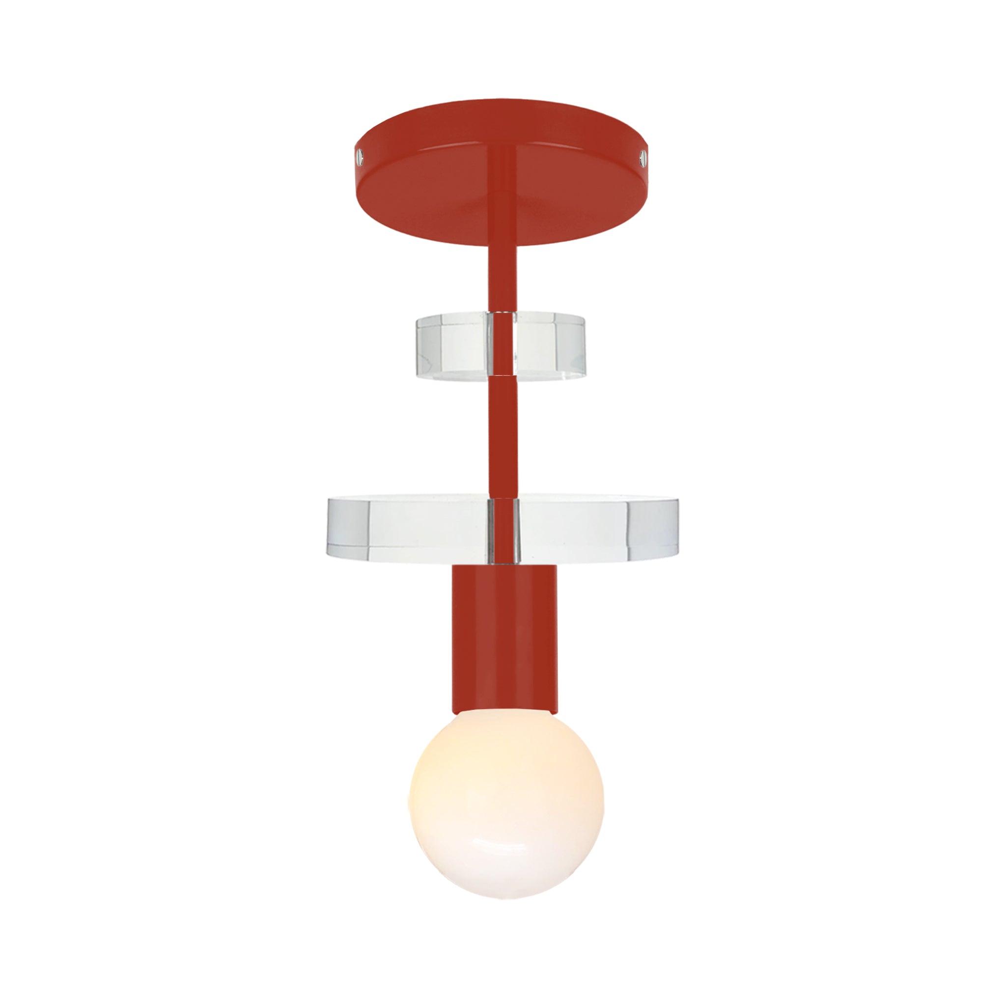 Riding hood red color Bling flush mount Dutton Brown lighting
