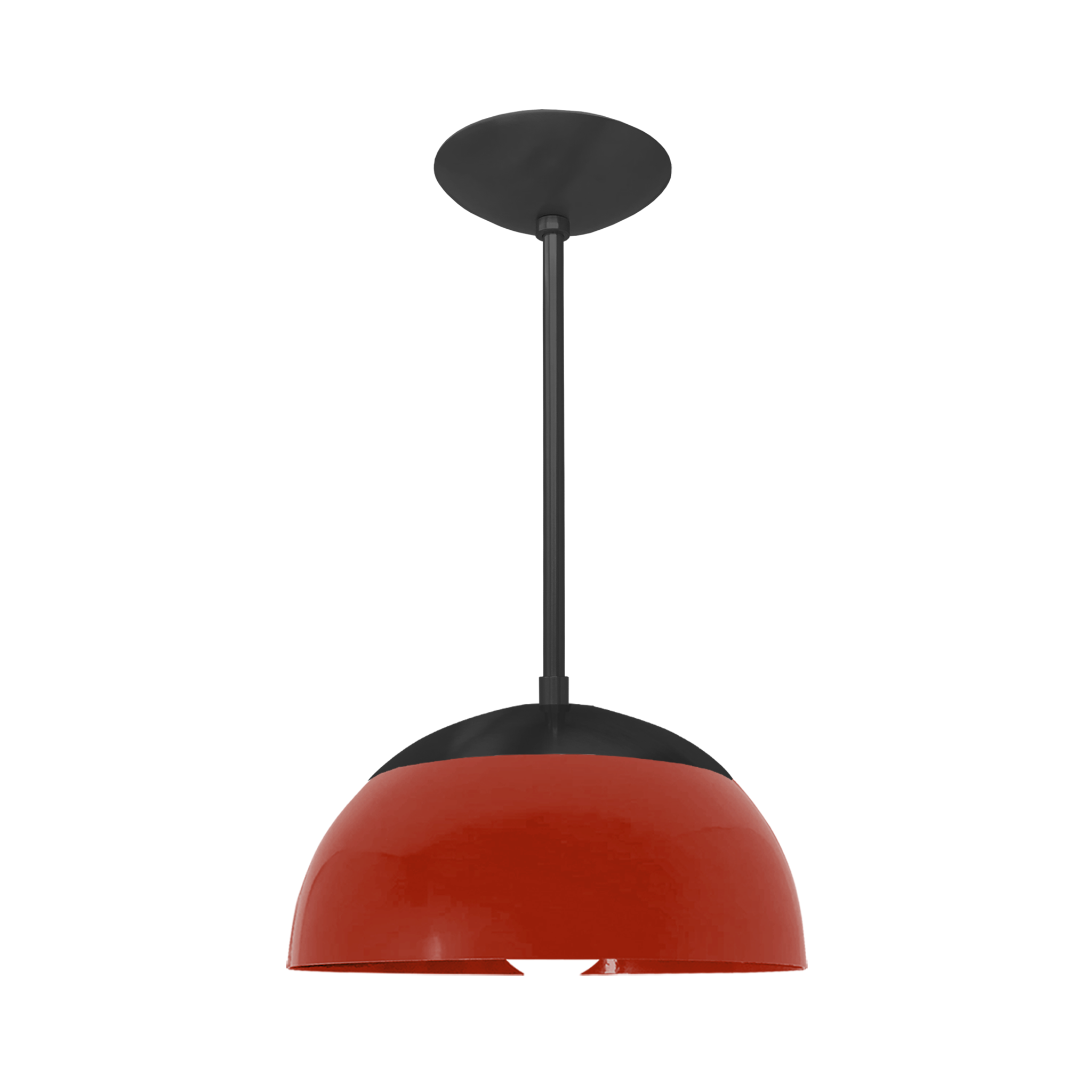 Black and riding hood red color Cadbury pendant 12" Dutton Brown lighting