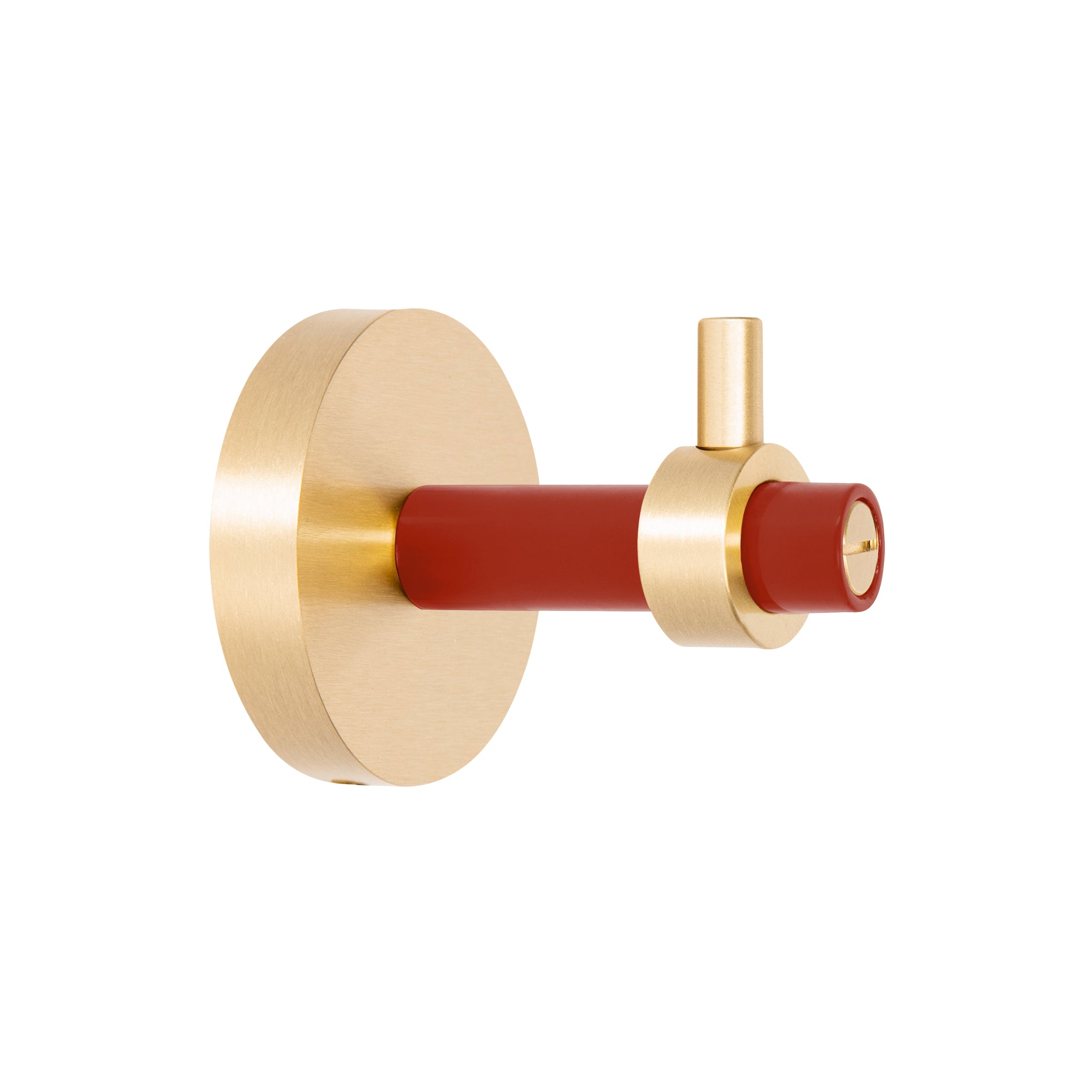 Brass and riding hood red color Caliber hook Dutton Brown hardware