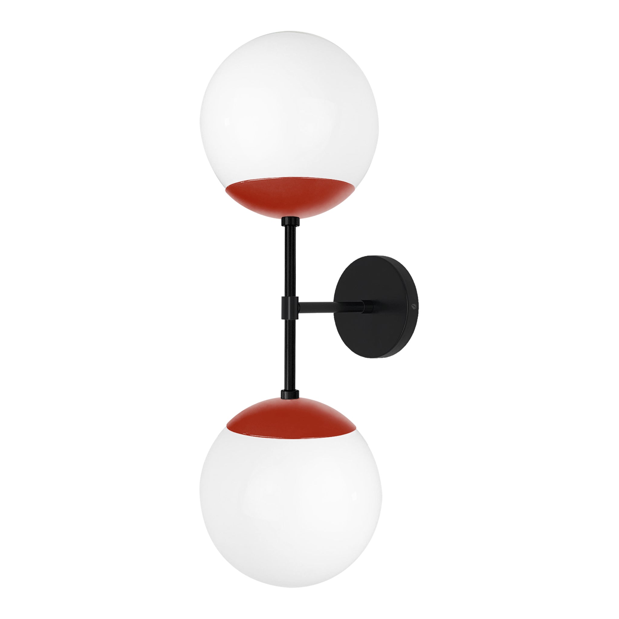 Black and barely color Cap Double sconce 8" Dutton Brown lighting