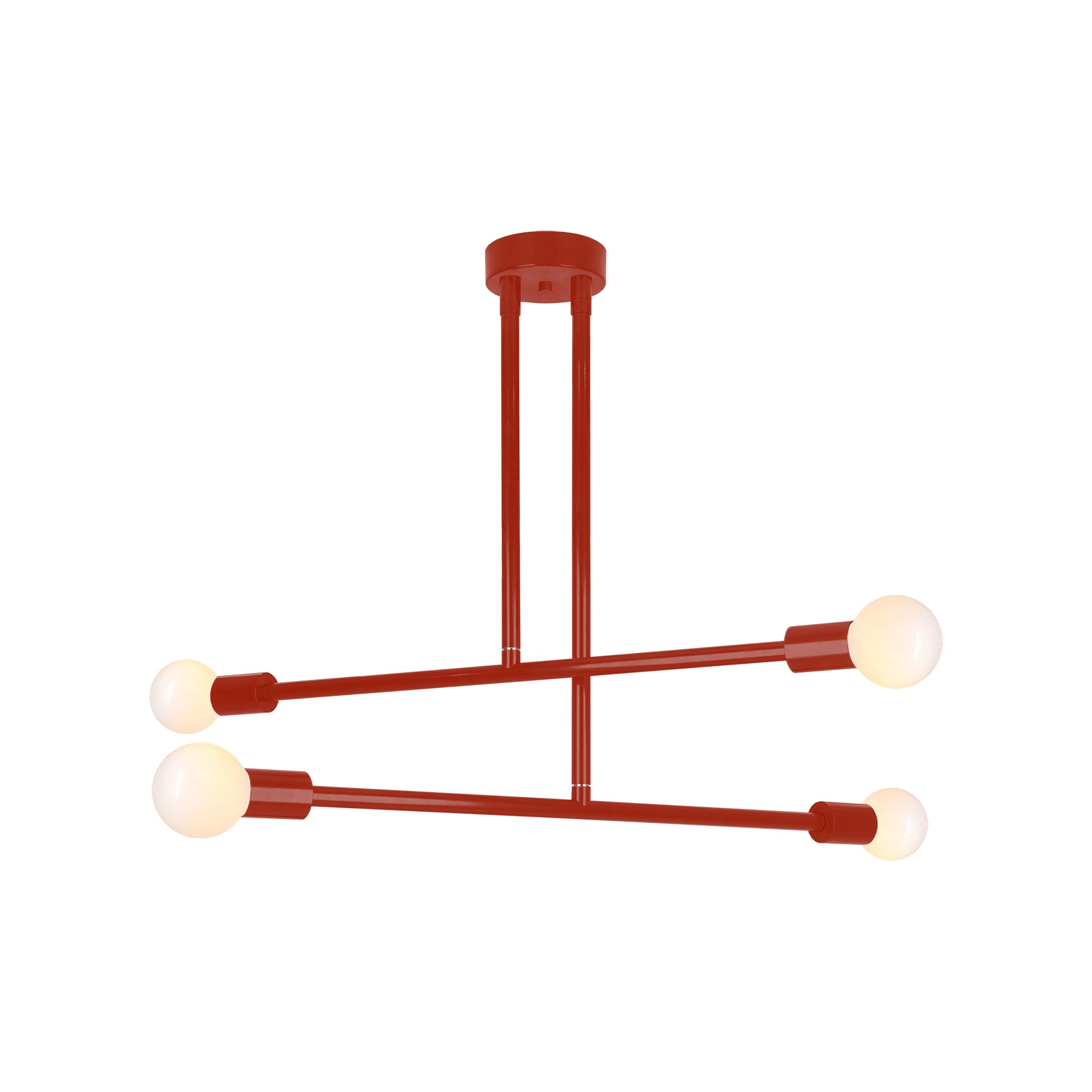 Riding hood red color Captain chandelier 29" Dutton Brown lighting