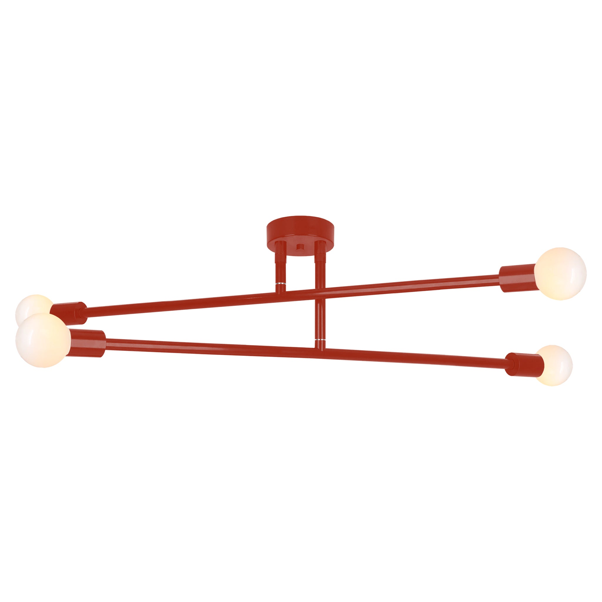 Riding hood red color Captain flush mount 47" Dutton Brown lighting