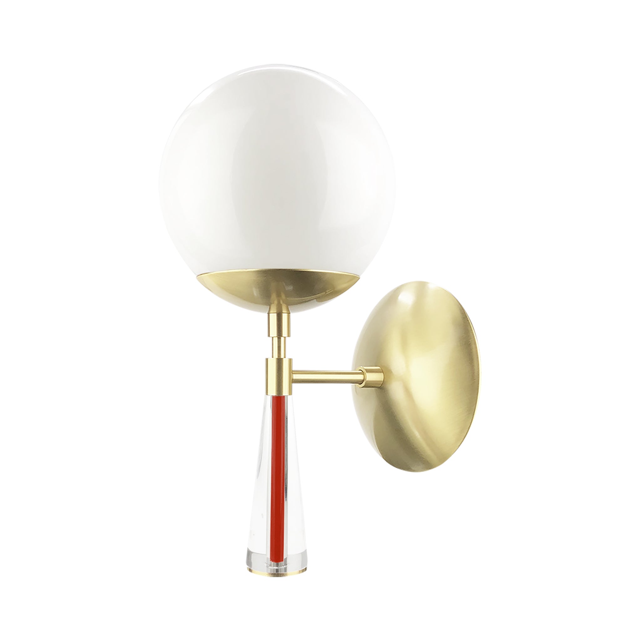 Brass and riding hood red color Carrera sconce Dutton Brown lighting