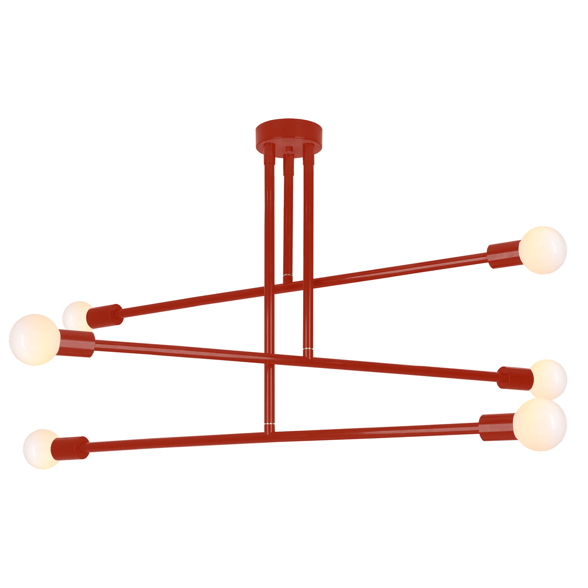 Riding hood red color Commander chandelier 47" Dutton Brown lighting