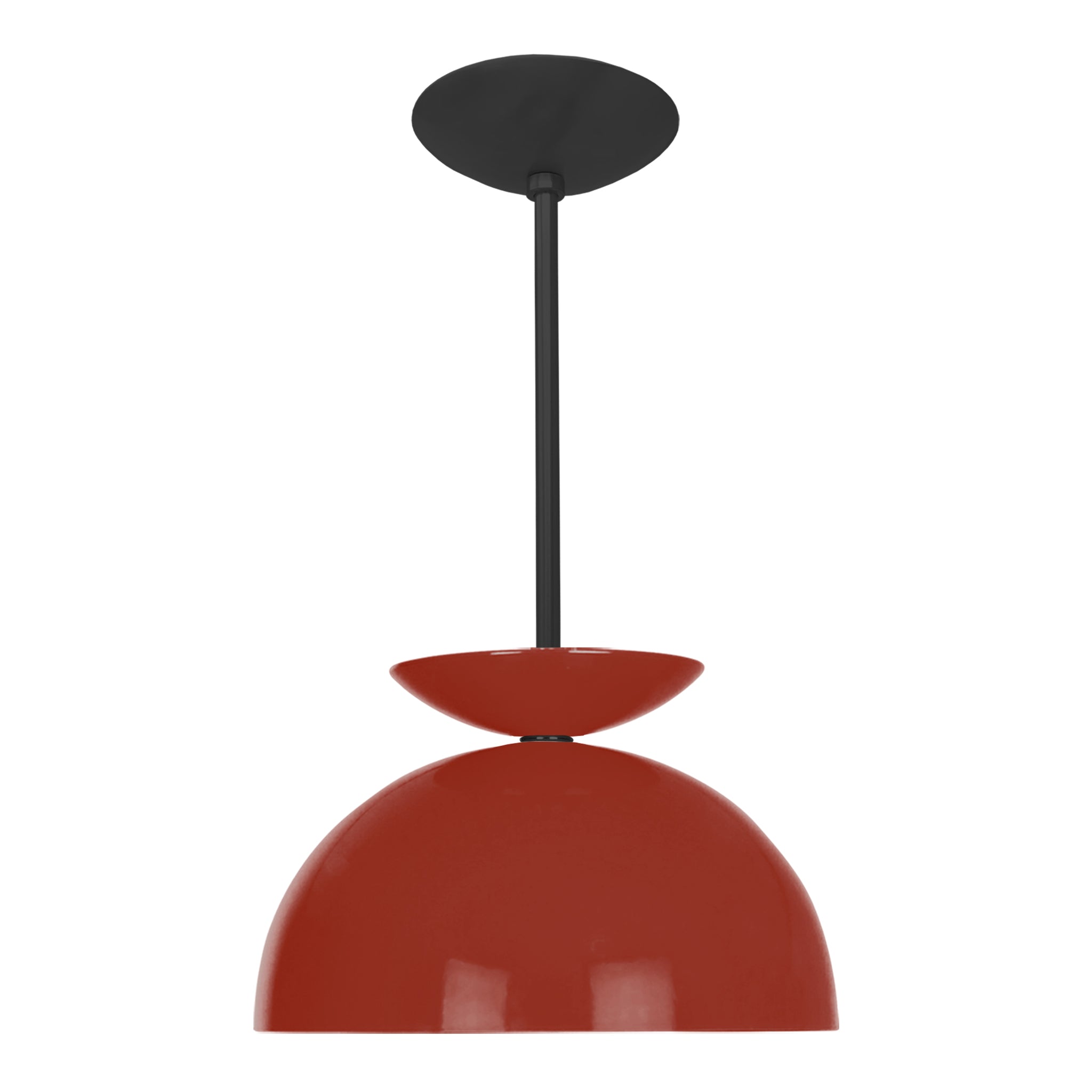 Black and riding hood red color Echo pendant 12" Dutton Brown lighting