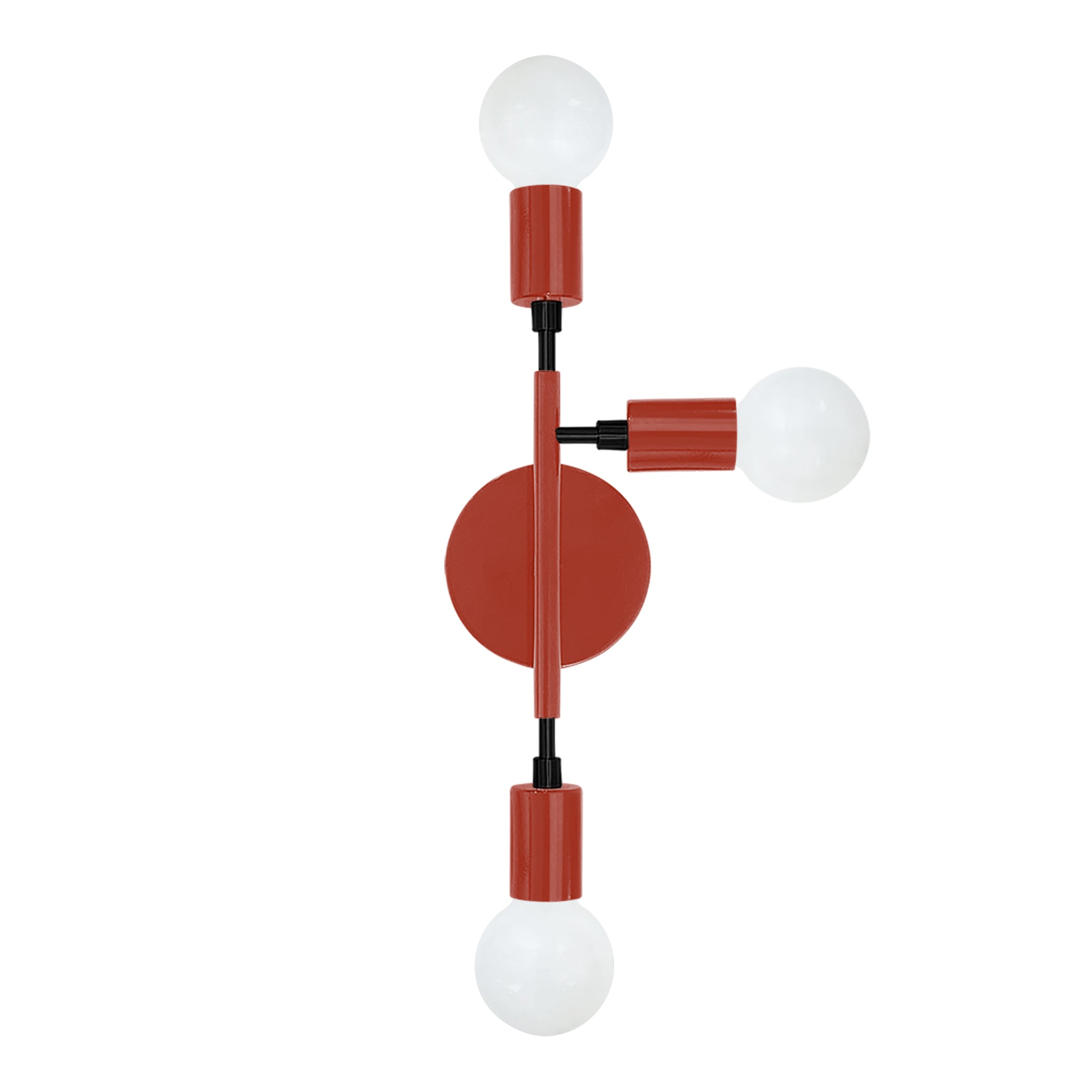 Black and riding hood red color Elite sconce right Dutton Brown lighting