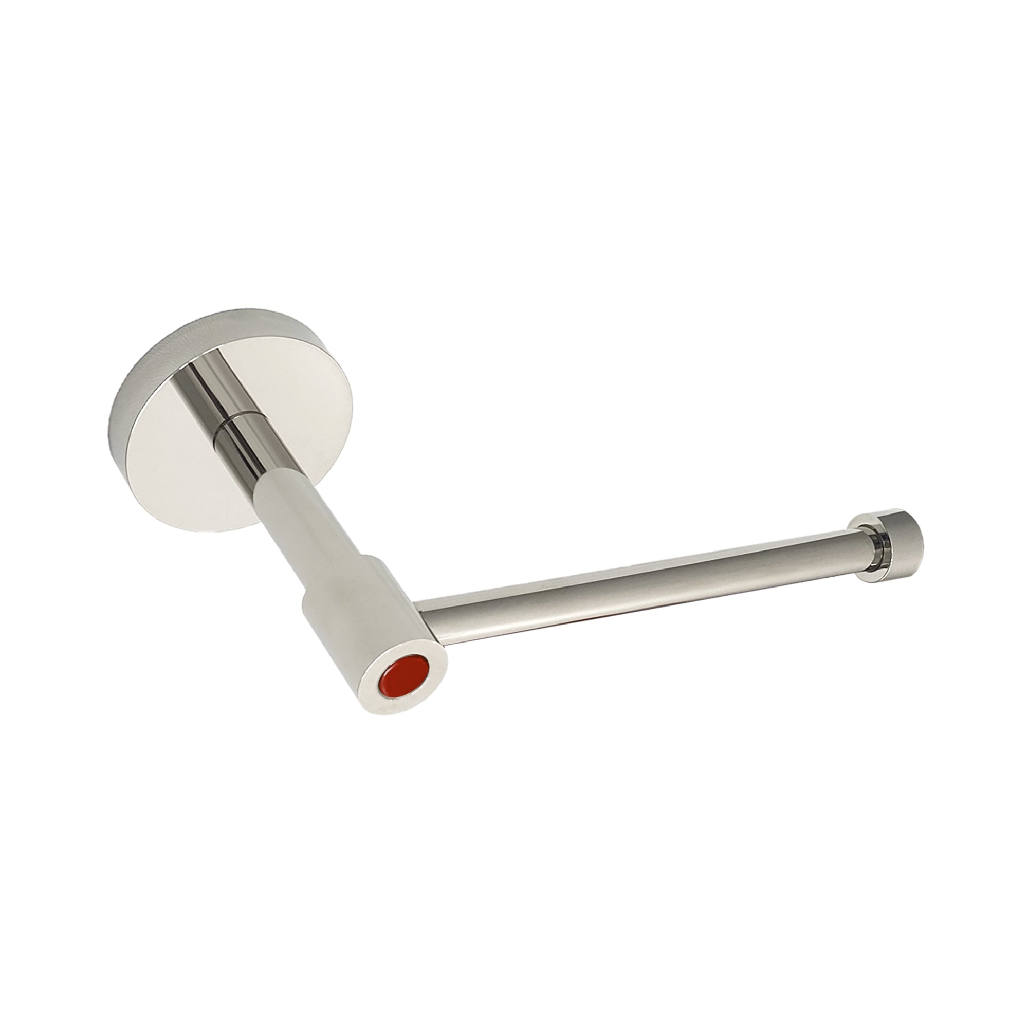 Nickel and riding hood red color Head tissue holder Dutton Brown hardware