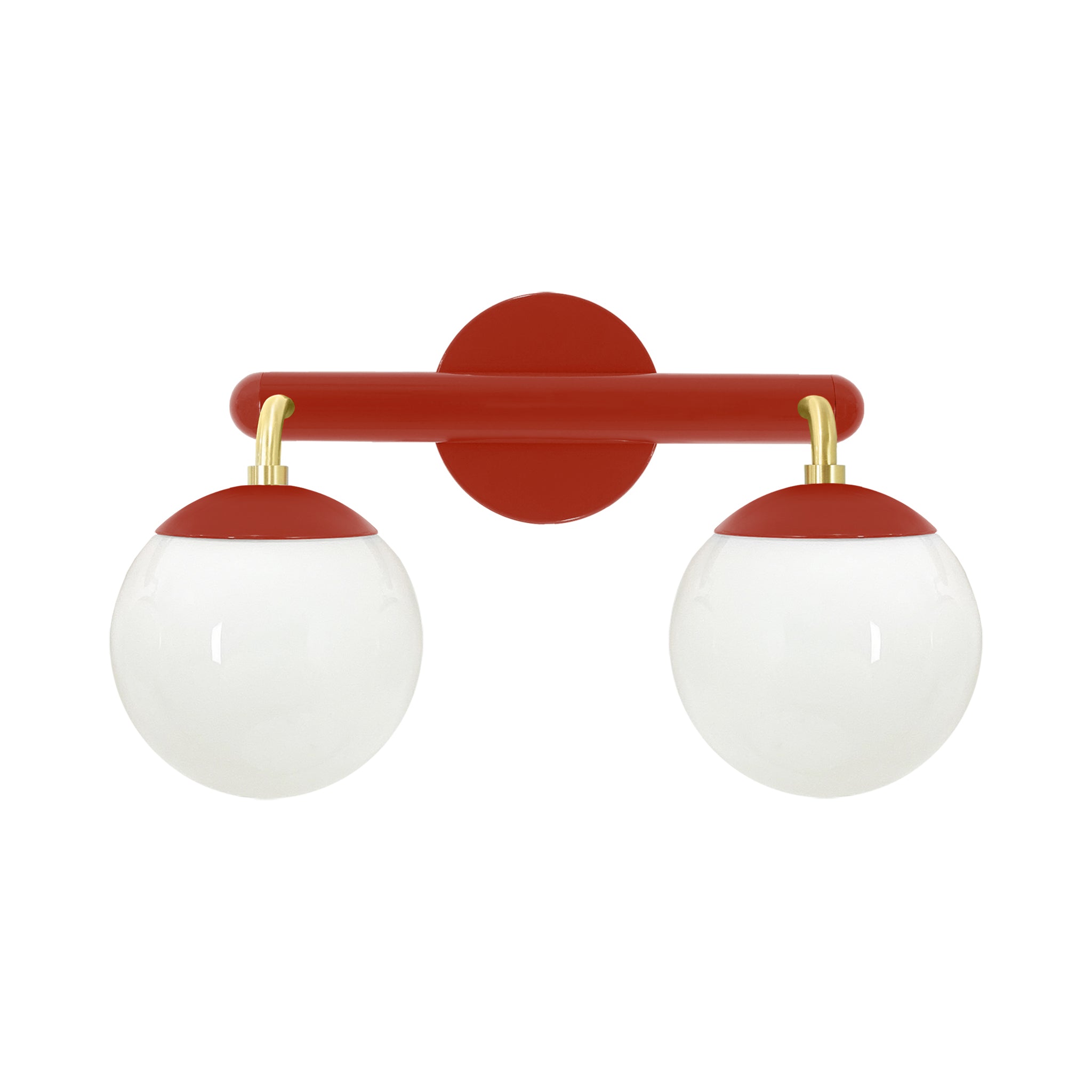 Brass and riding hood red color Legend 2 sconce Dutton Brown lighting