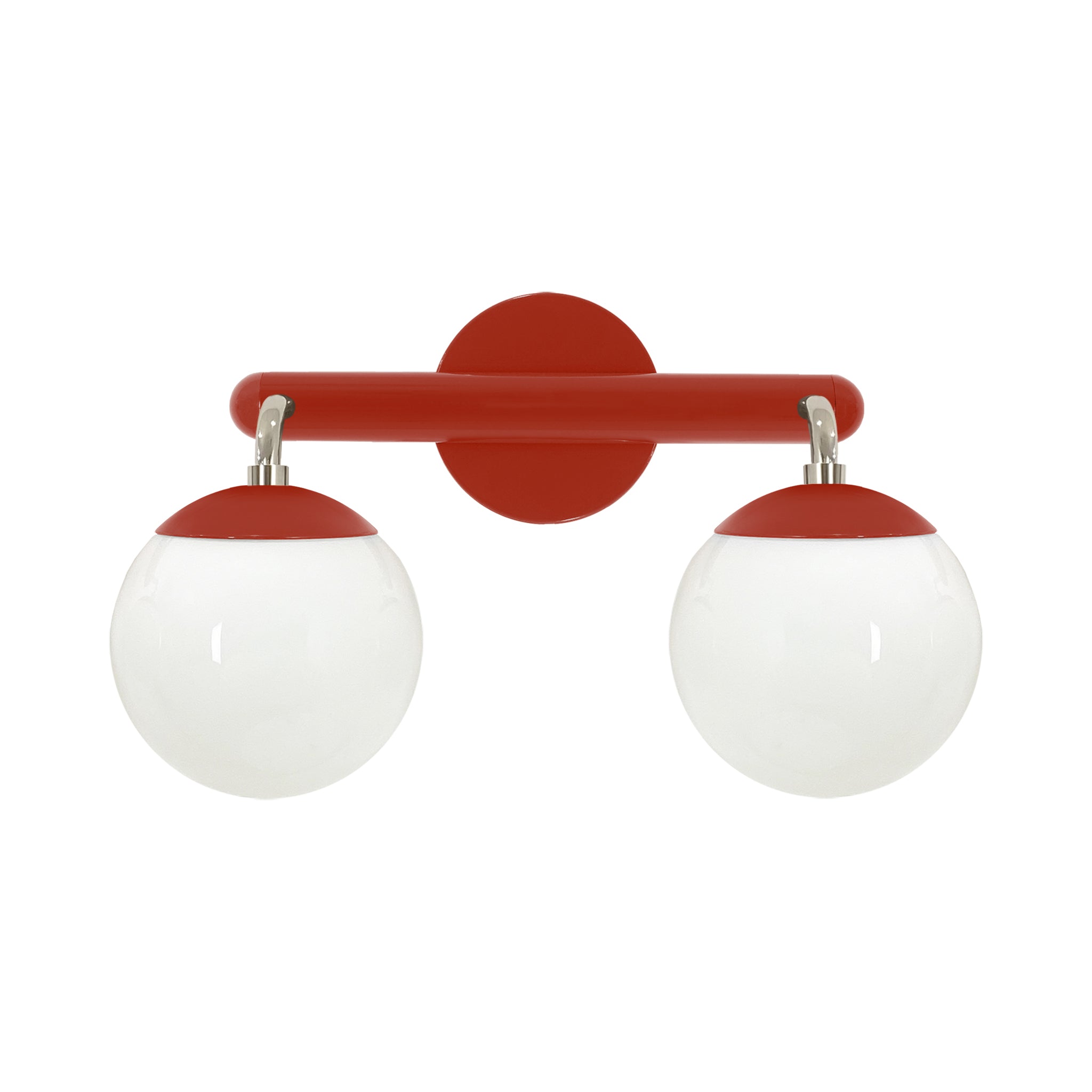 Nickel and riding hood red color Legend 2 sconce Dutton Brown lighting