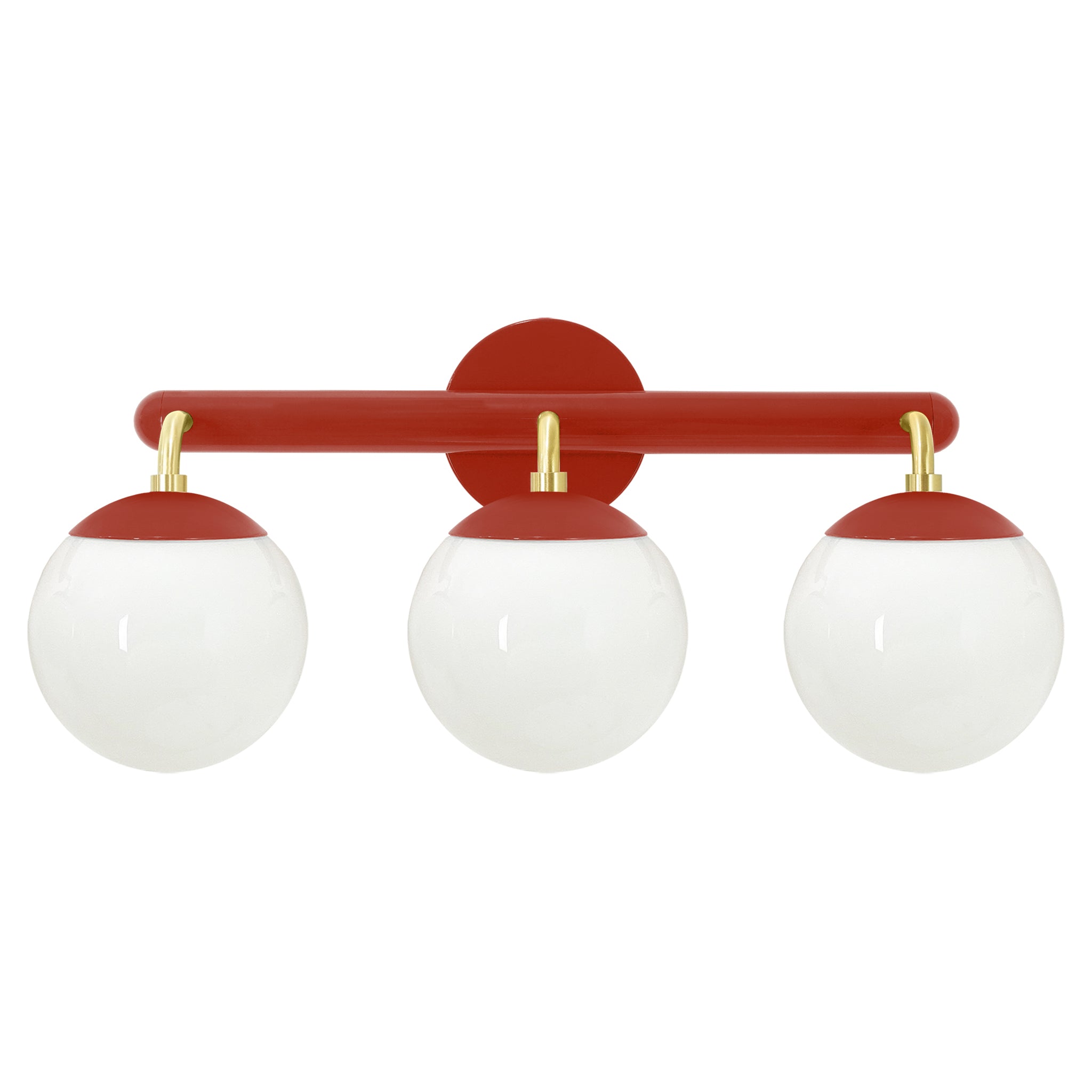 Brass and riding hood red color Legend 3 sconce Dutton Brown lighting