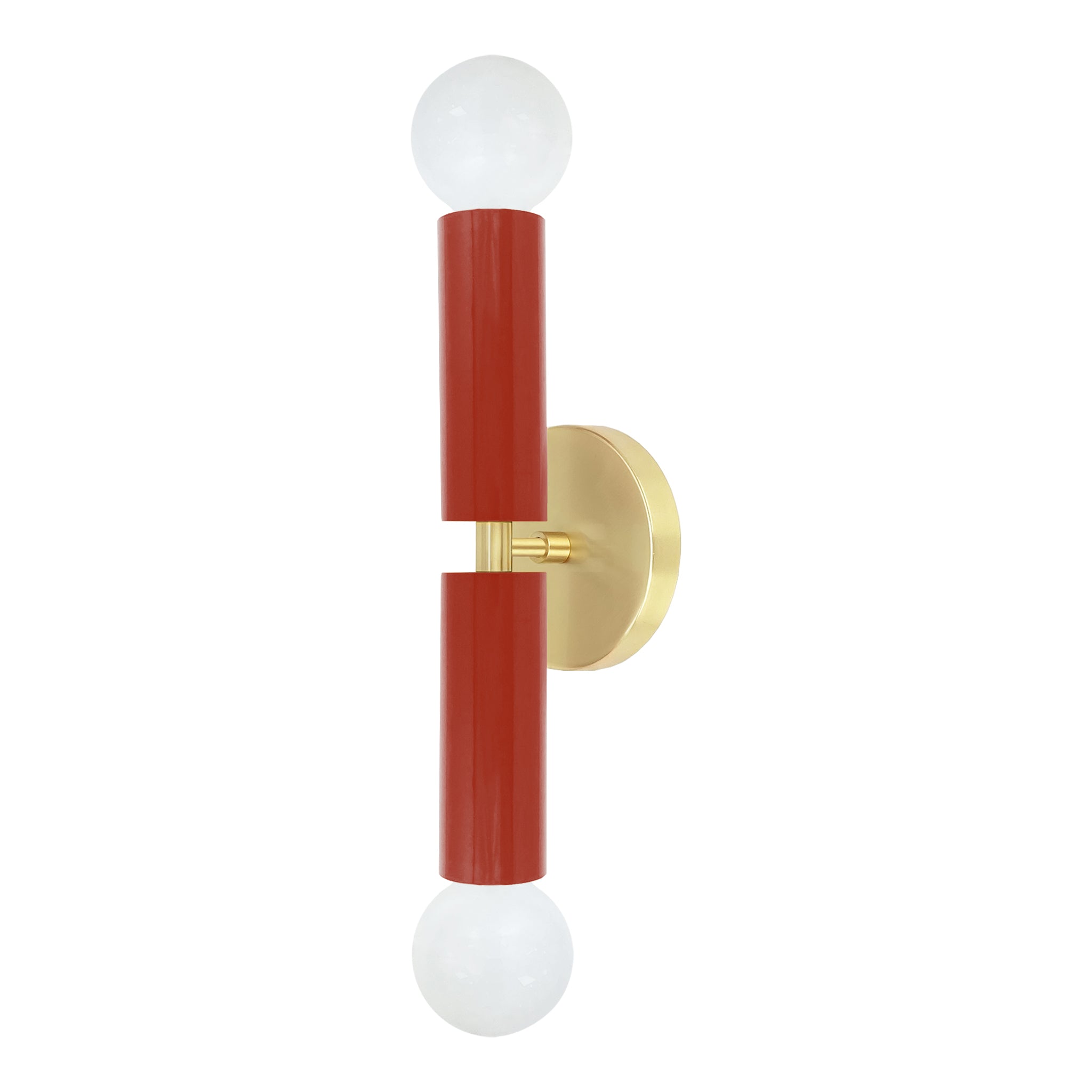 Brass and riding hood red color Monarch sconce Dutton Brown lighting