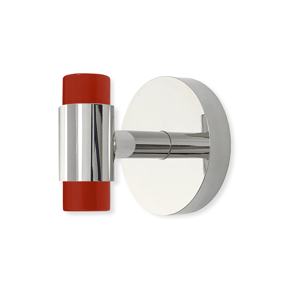 Nickel and riding hood red color Persona hook Dutton Brown hardware