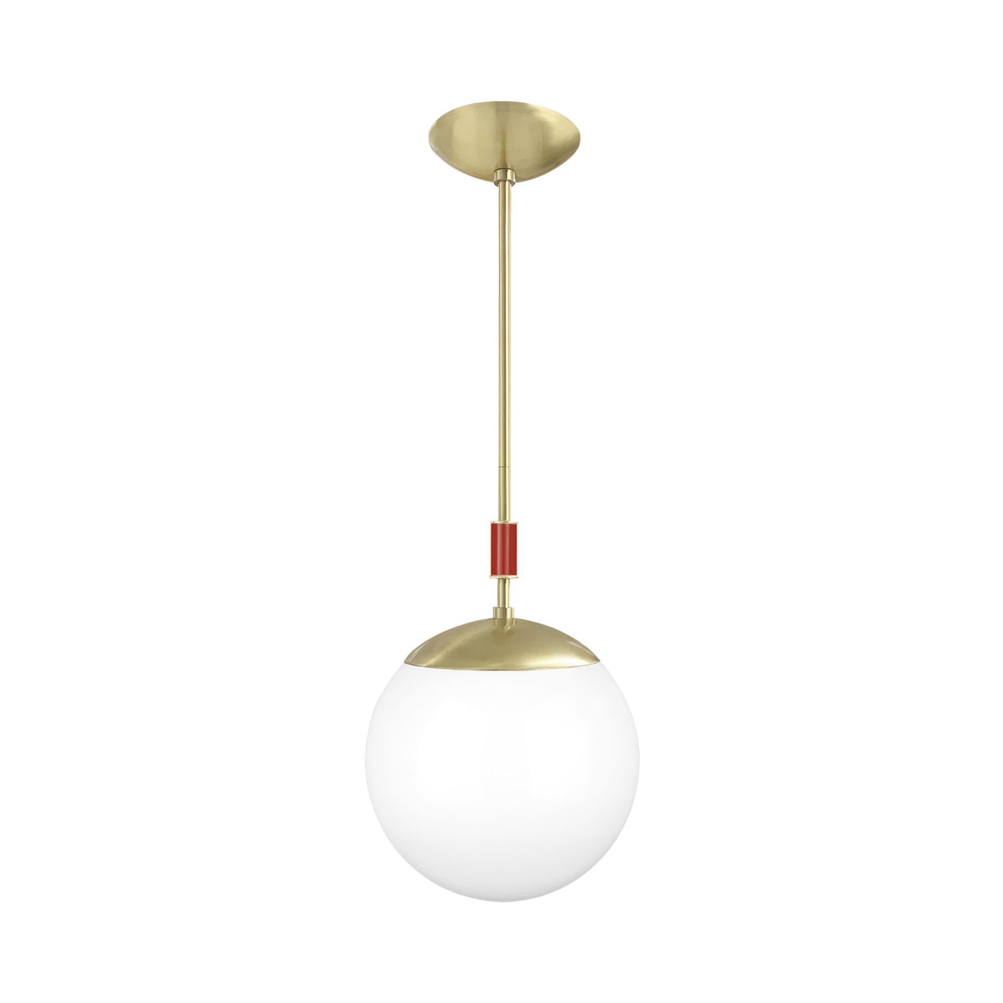 Brass and riding hood red color Pop pendant 10" Dutton Brown lighting
