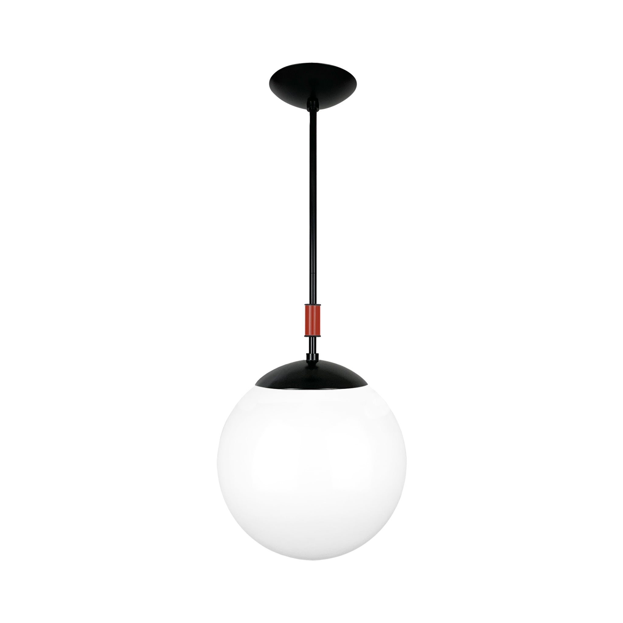 Black and riding hood red color Pop pendant 12" Dutton Brown lighting