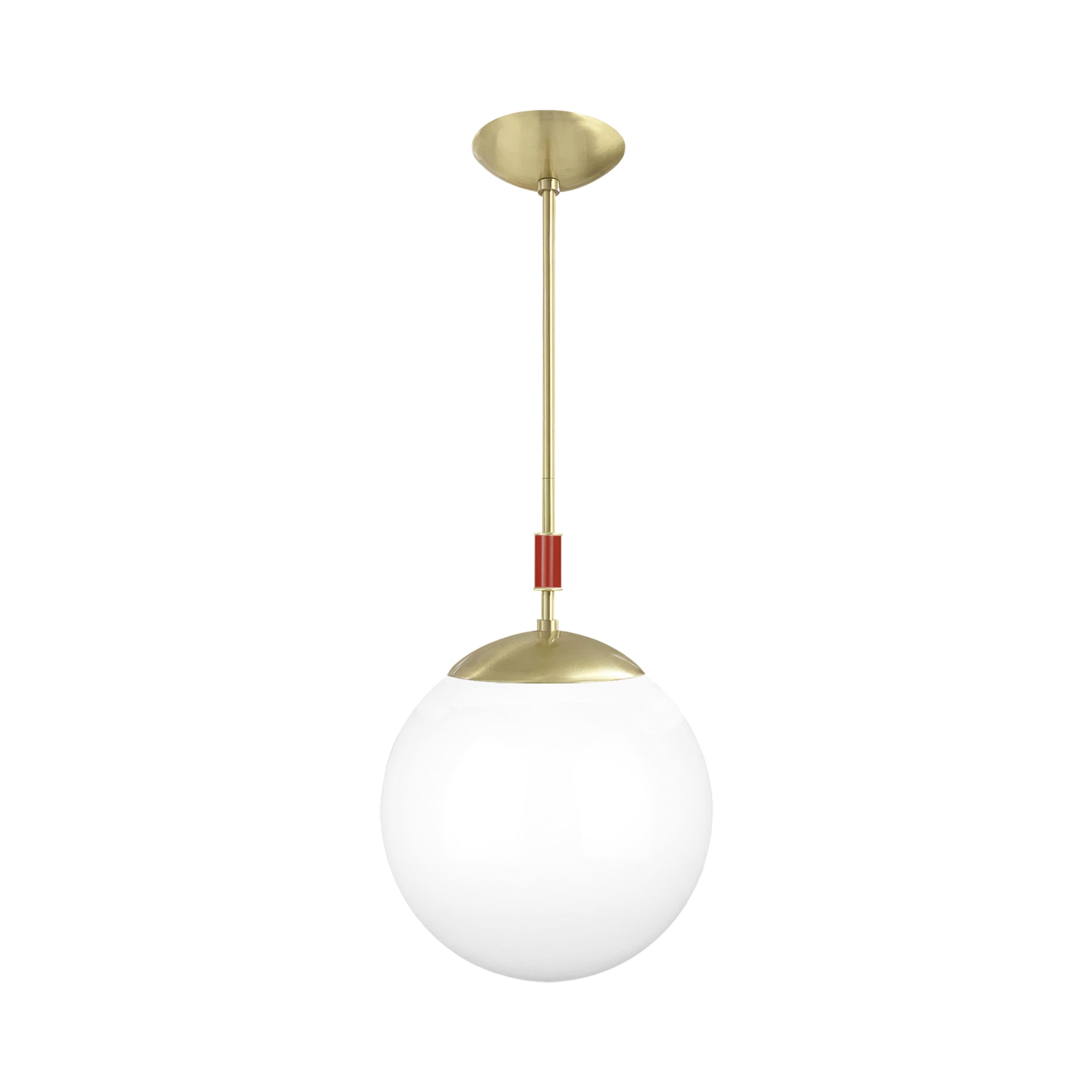 Brass and riding hood red color Pop pendant 12" Dutton Brown lighting