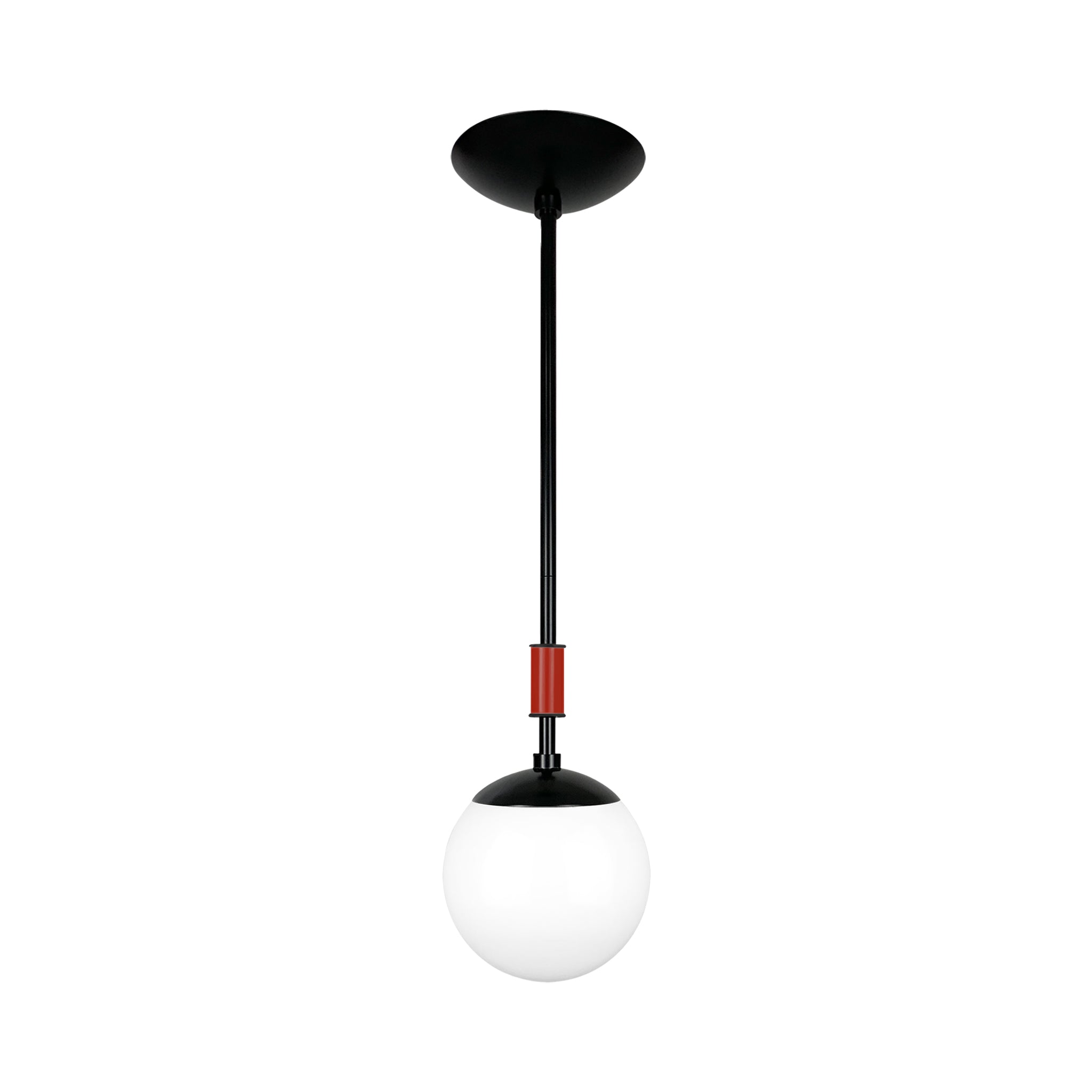 Black and riding hood red color Pop pendant 6" Dutton Brown lighting