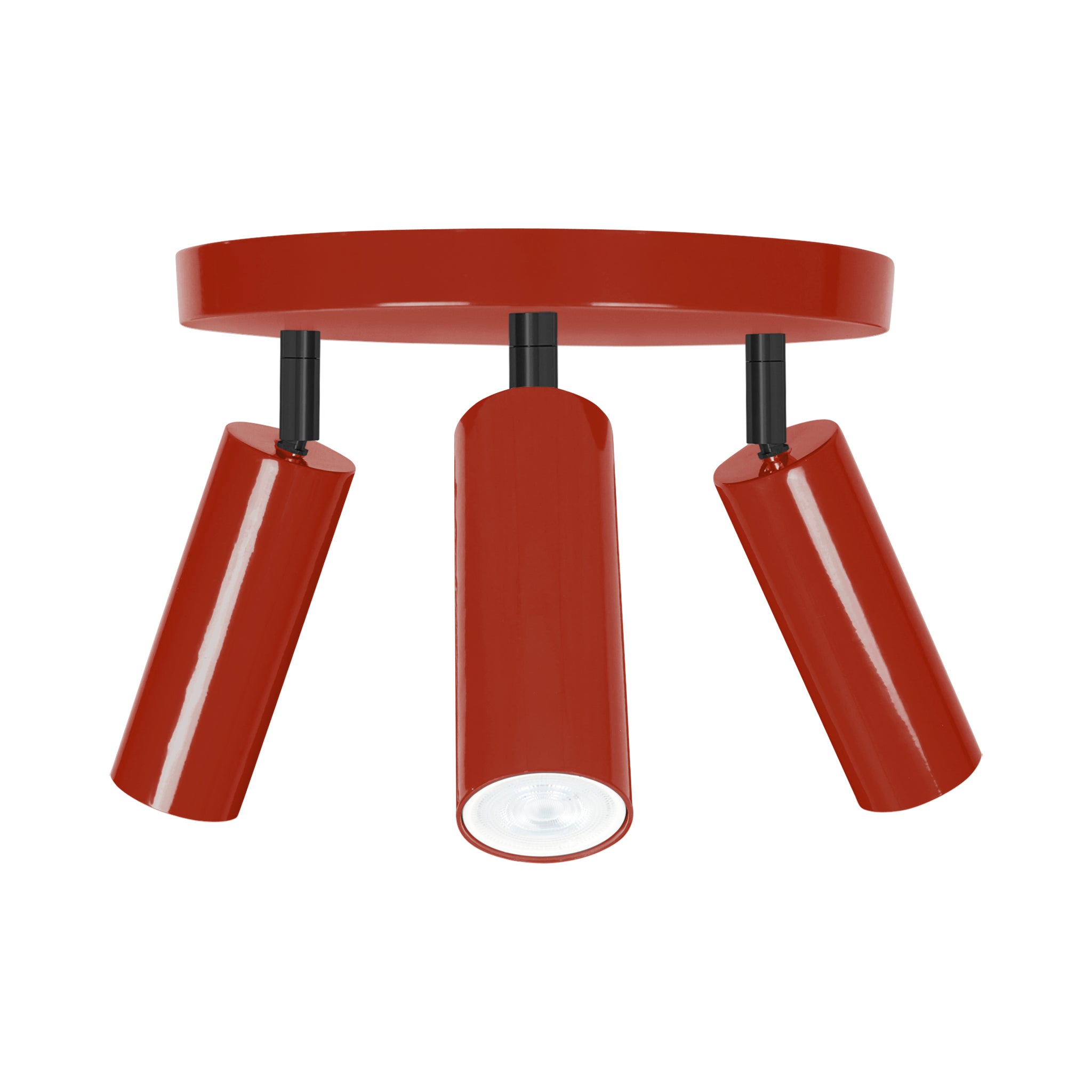 Black and riding hood red color Pose flush mount Dutton Brown lighting