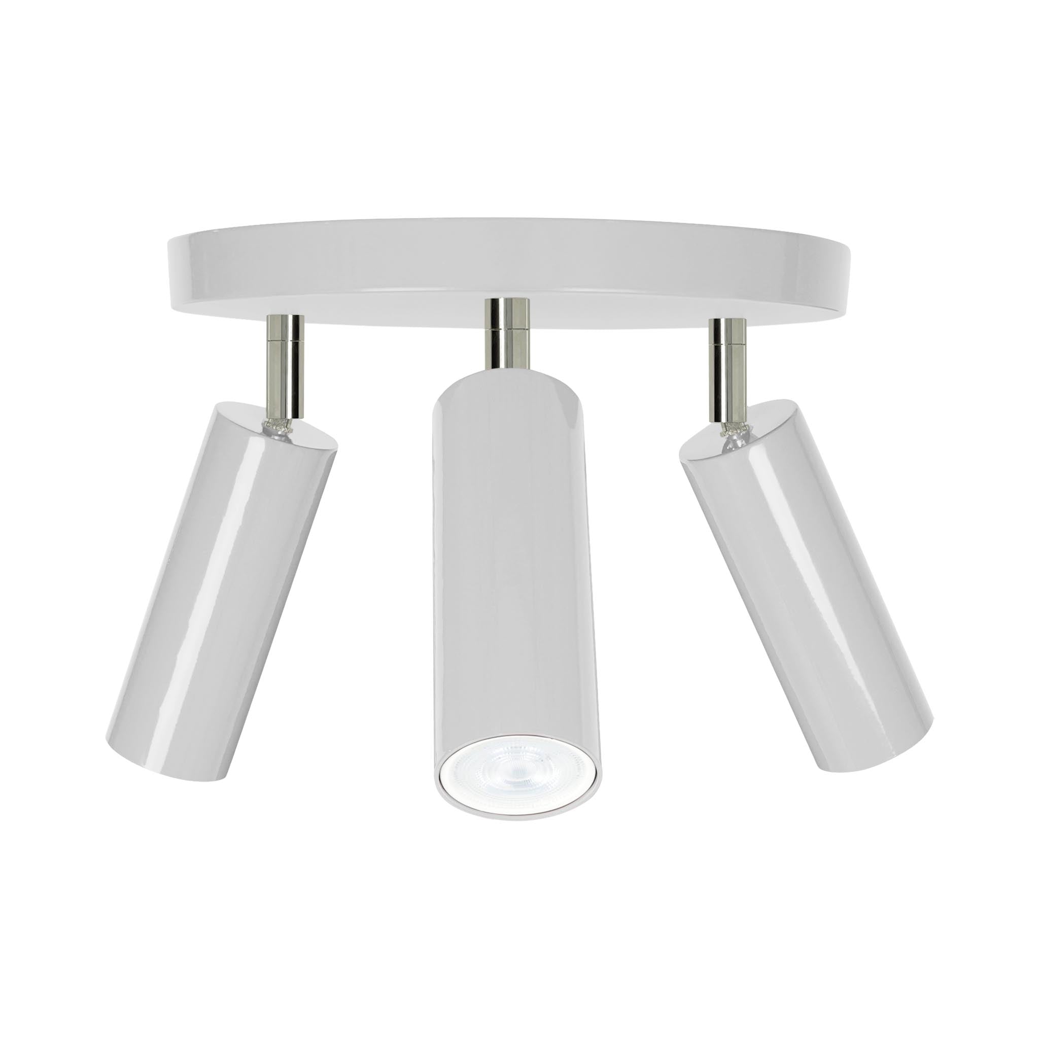 Nickel and chalk color Pose flush mount Dutton Brown lighting
