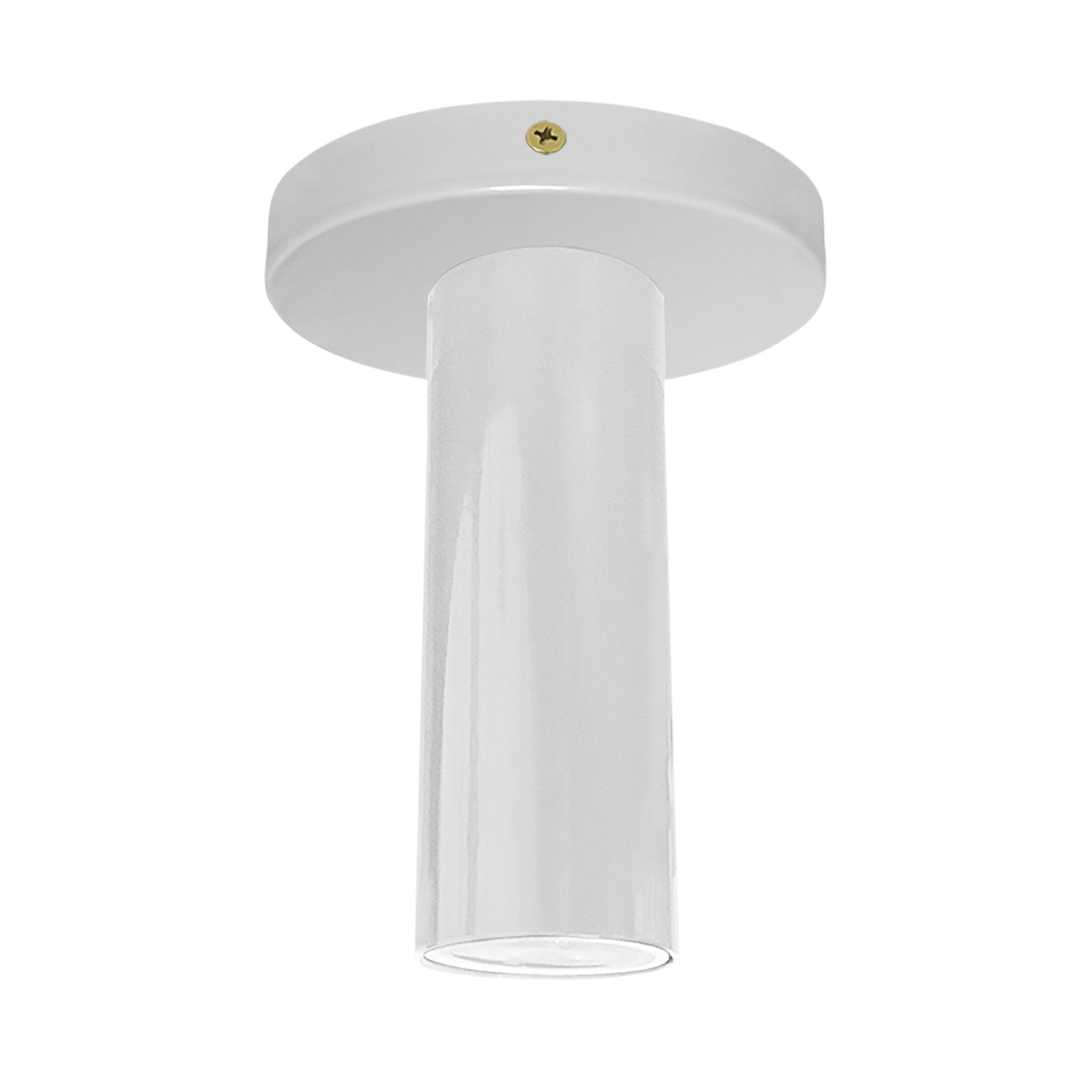Brass and chalk color Reader flush mount Dutton Brown lighting
