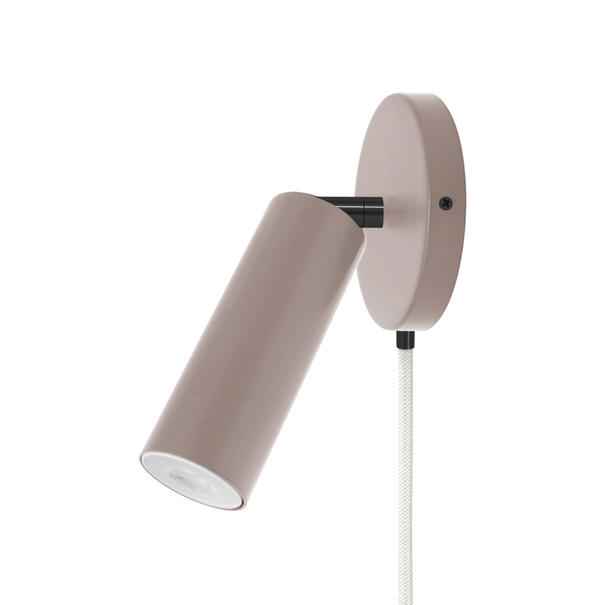 Black and barely color Reader plug-in sconce no arm Dutton Brown lighting