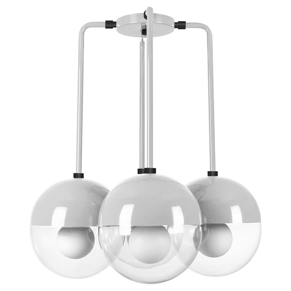 Black and chalk color Tetra chandelier Dutton Brown lighting