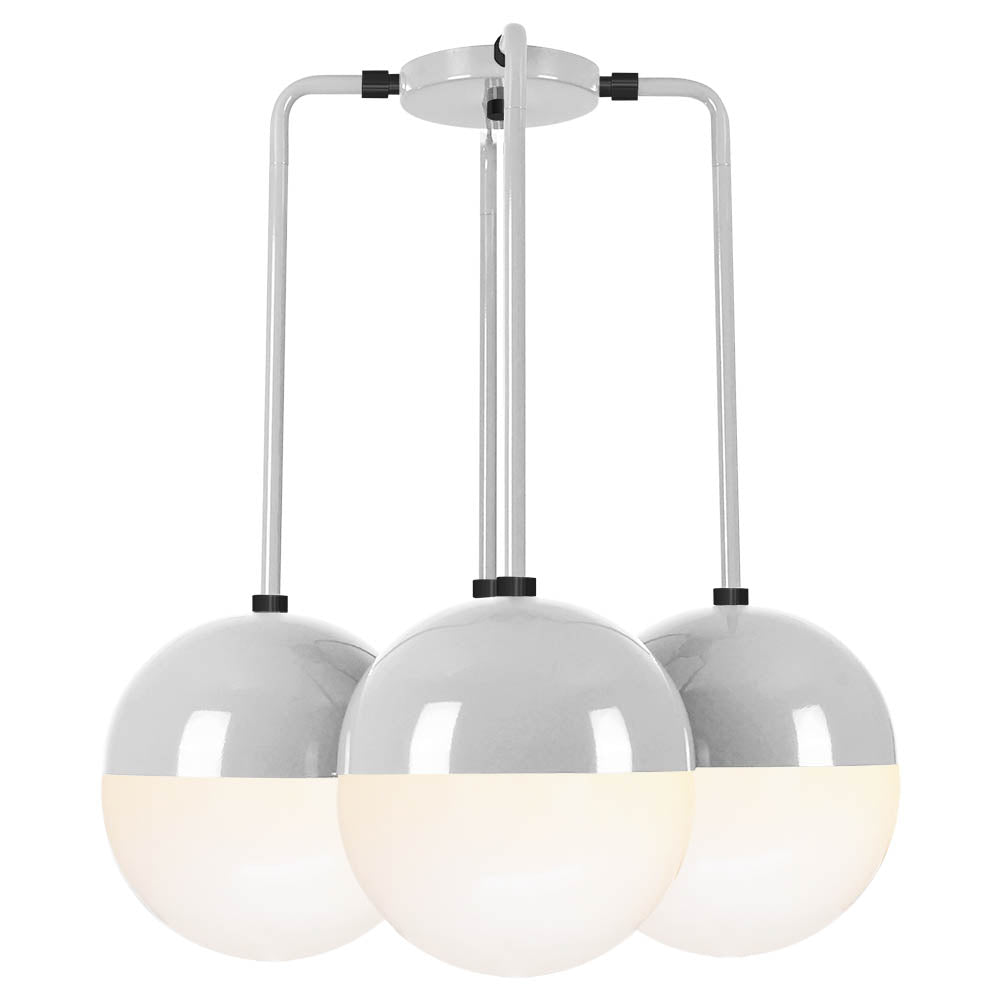 Black and chalk color Tetra chandelier Dutton Brown lighting