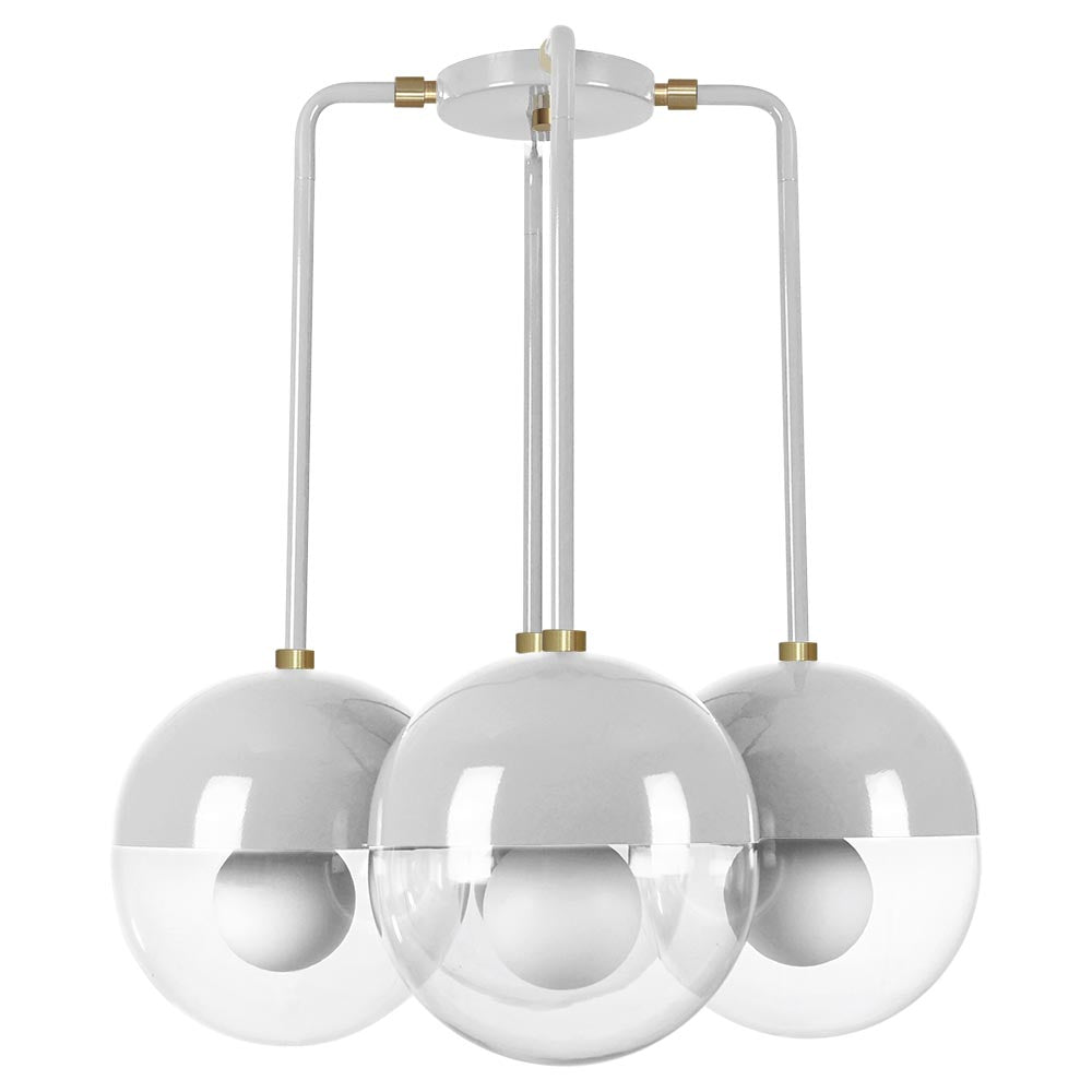 Brass and chalk color Tetra chandelier Dutton Brown lighting