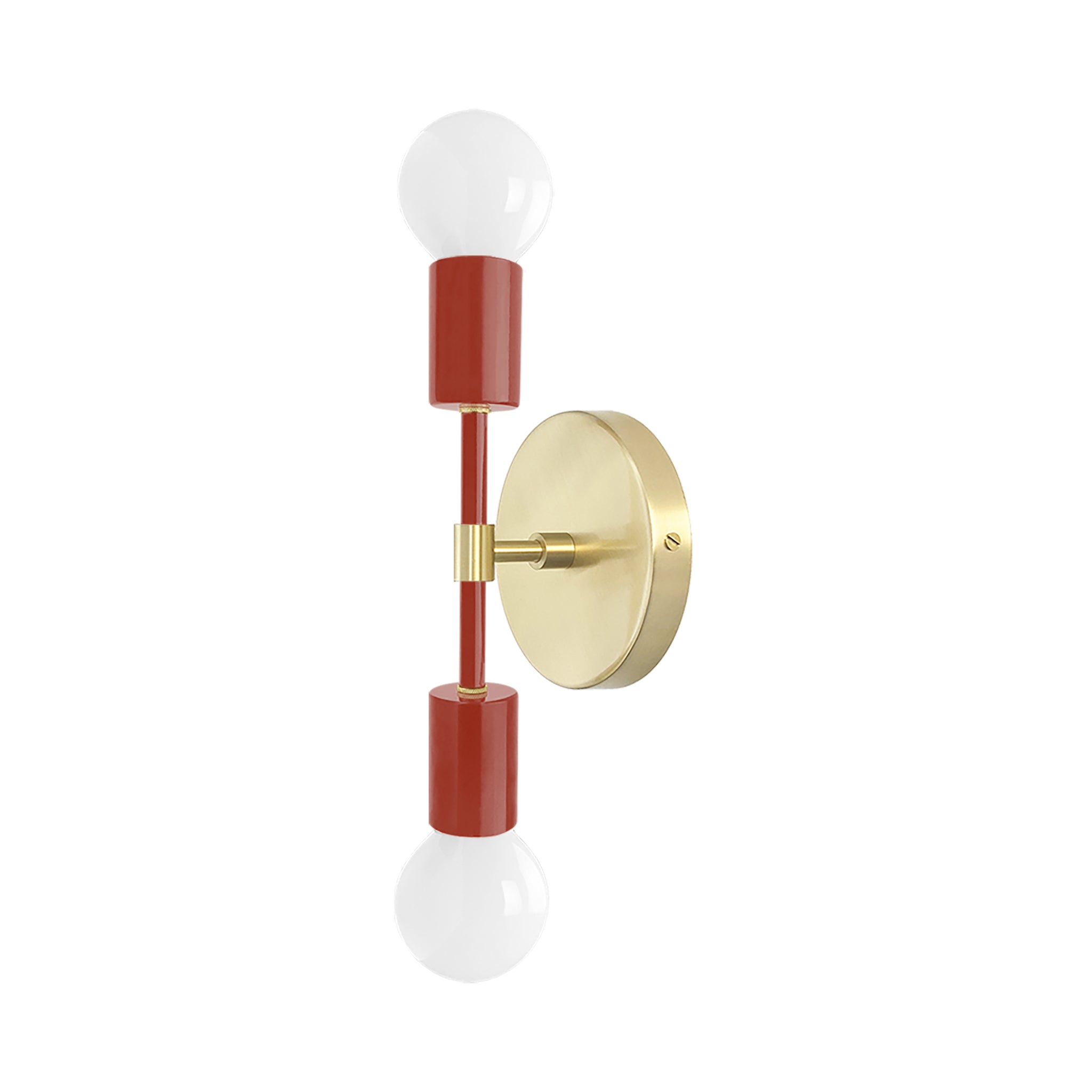 Brass and riding hood red color Scepter sconce 10" Dutton Brown lighting