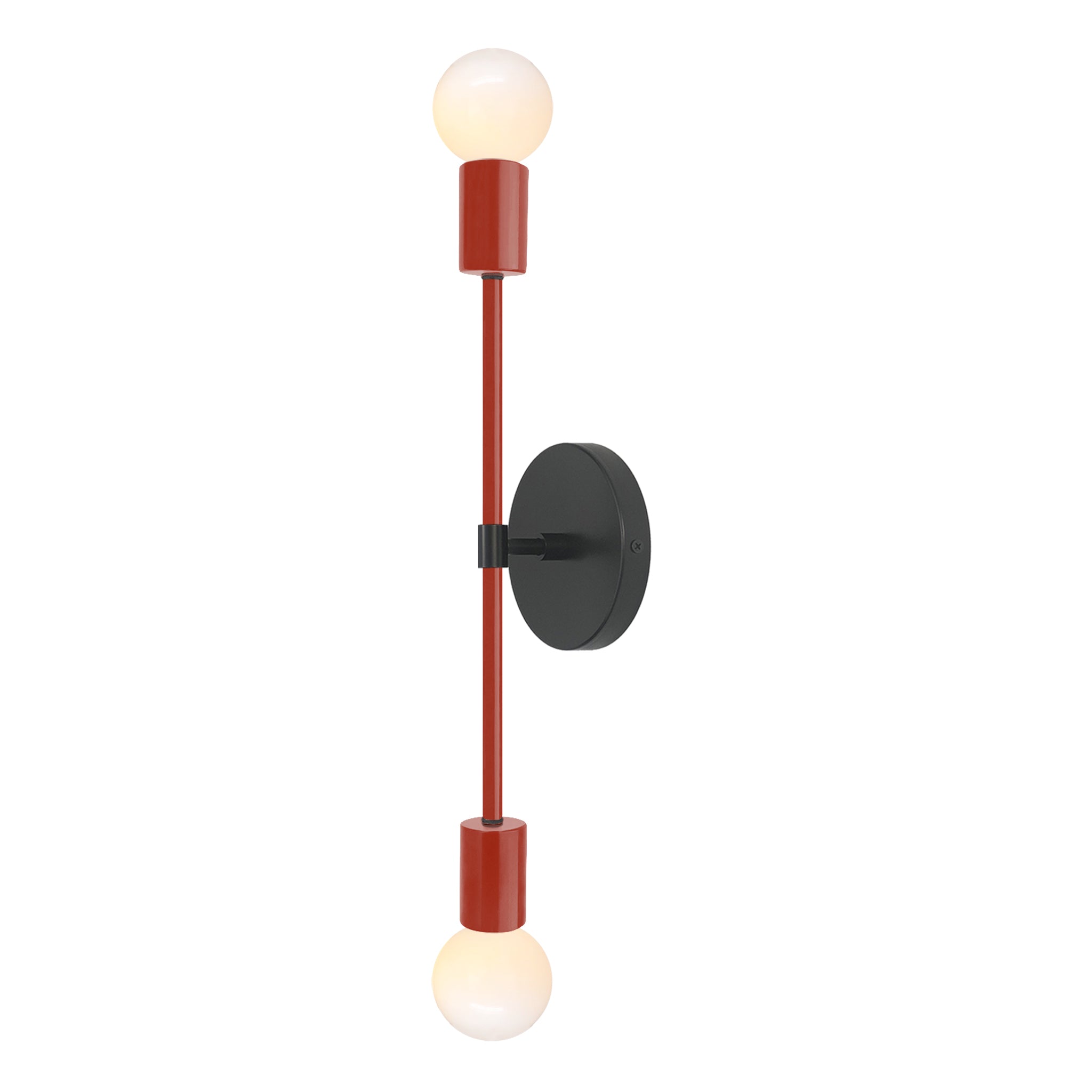 Black and riding hood red color Scepter sconce 18" Dutton Brown lighting