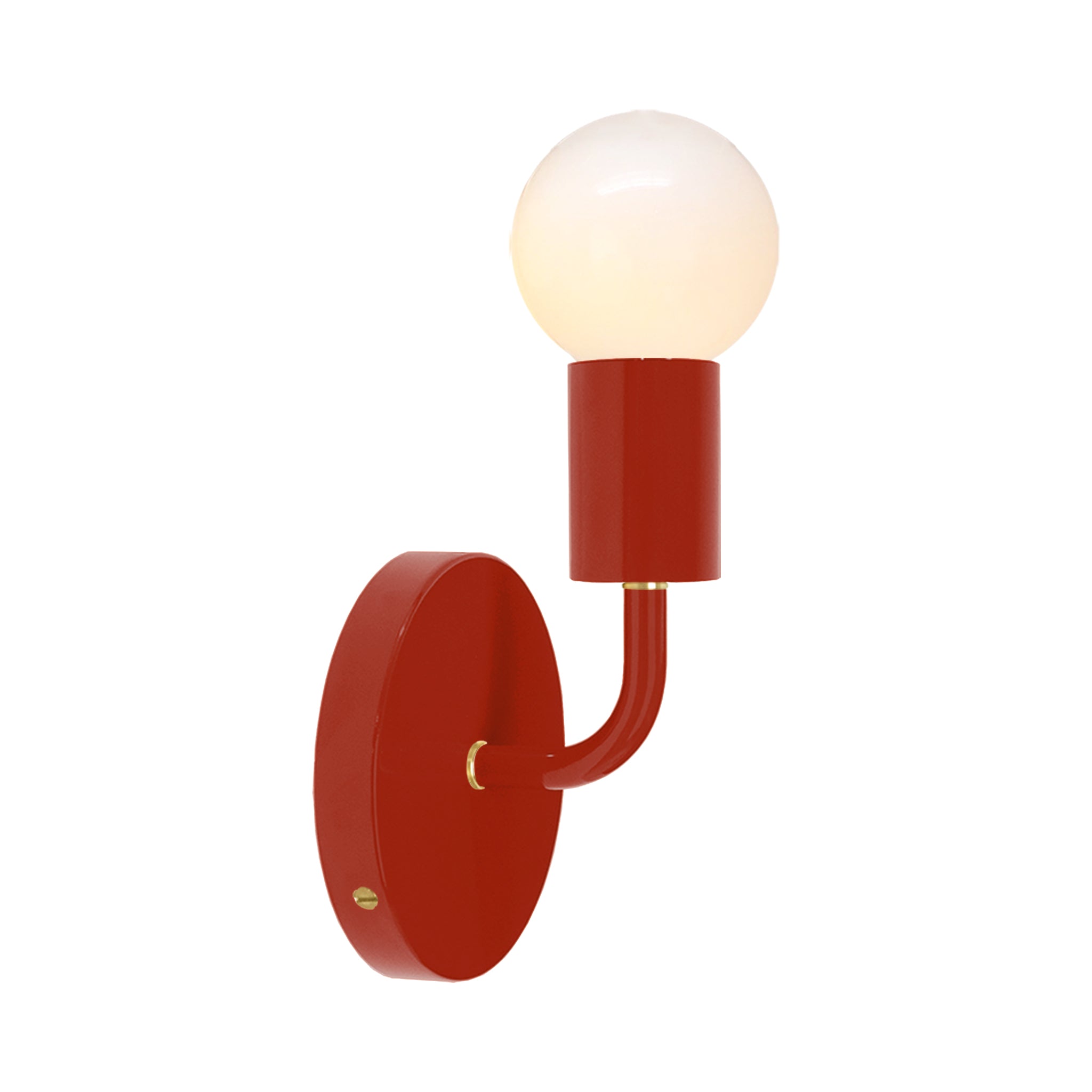 Brass and riding hood red color Snug sconce Dutton Brown lighting