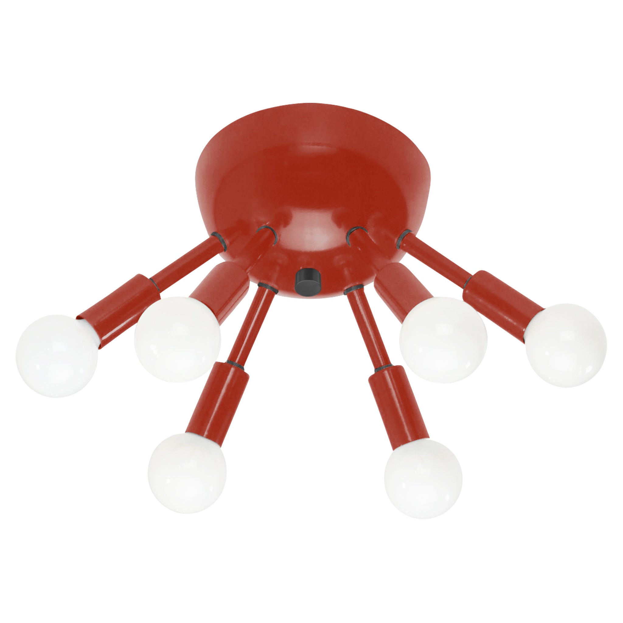 Black and riding hood red color Sputnik flush mount Dutton Brown lighting
