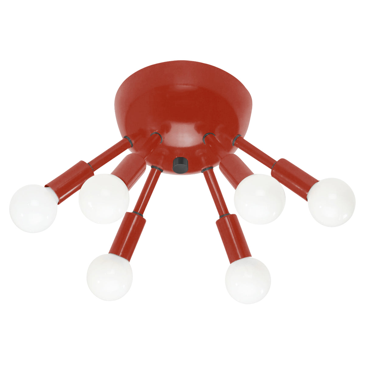 Black and riding hood red color Sputnik flush mount Dutton Brown lighting