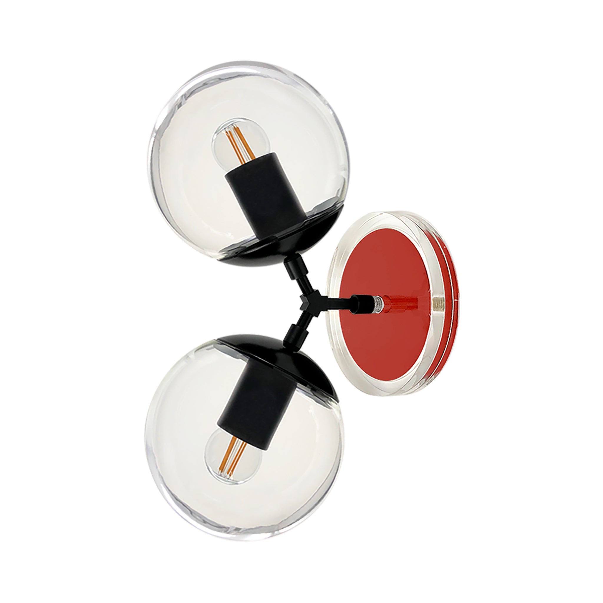 Black and riding hood red color Visage sconce 6" Dutton Brown lighting