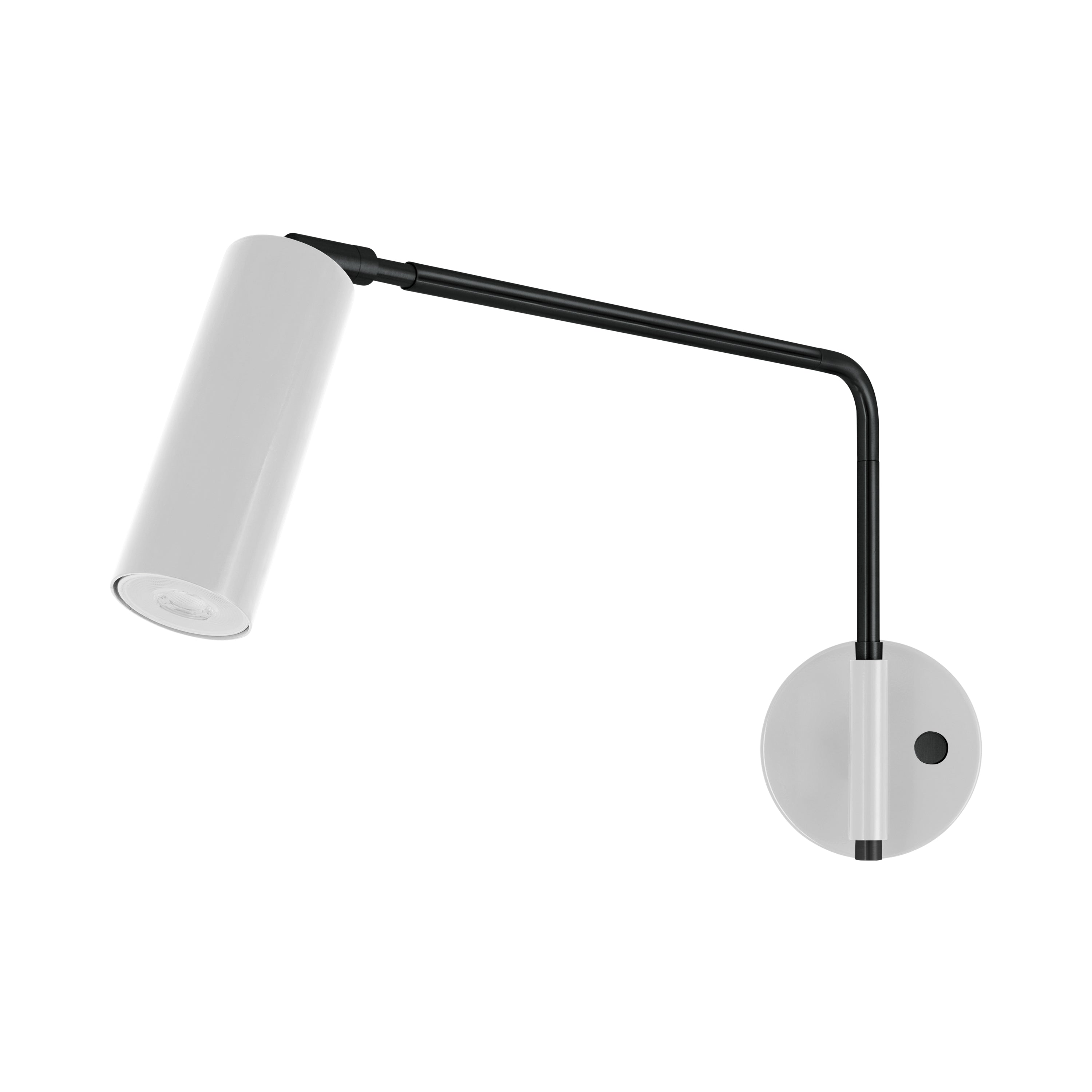 Black and chalk color Color Reader Swing Arm sconce Dutton Brown lighting