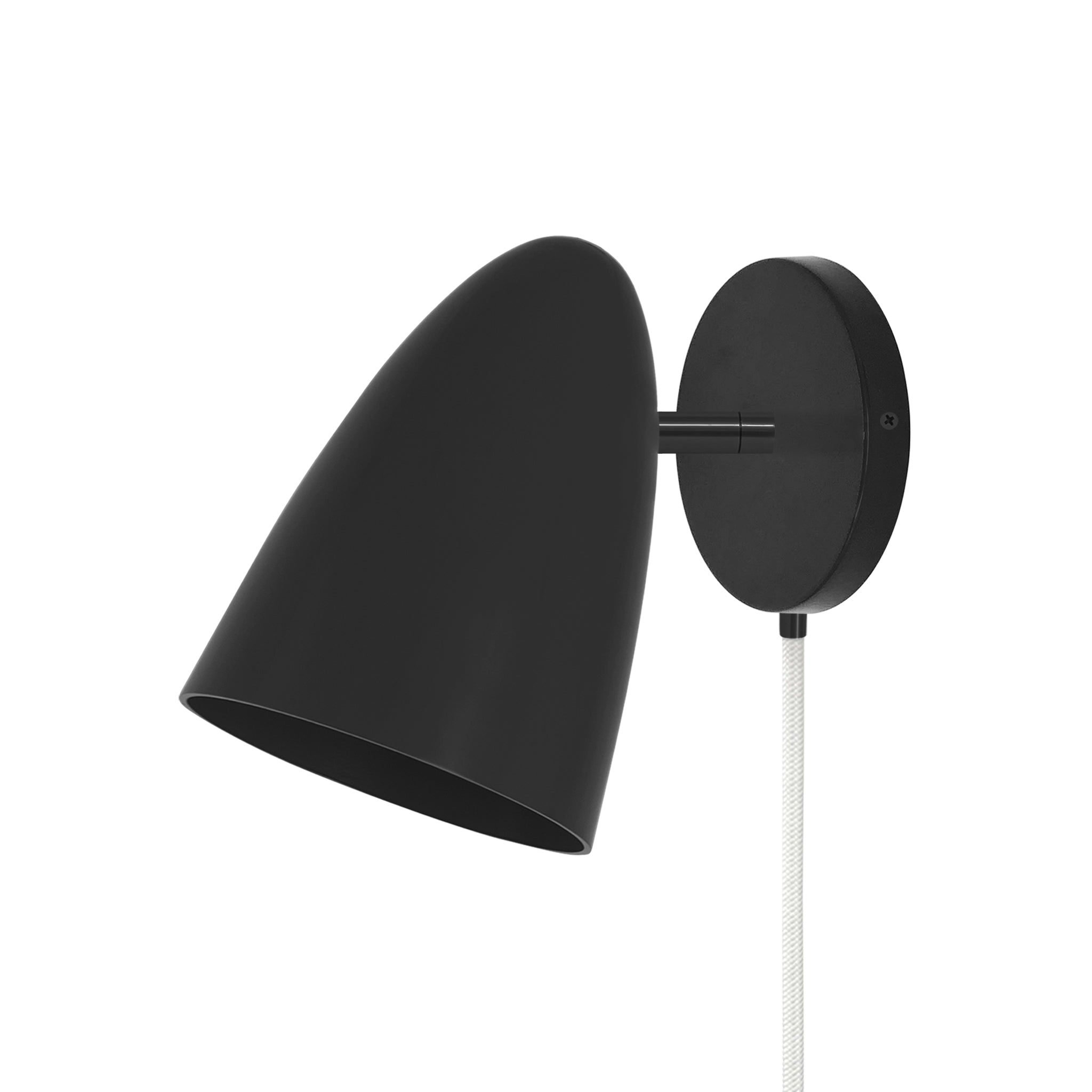 Black and black color Boom plug-in sconce no arm Dutton Brown lighting