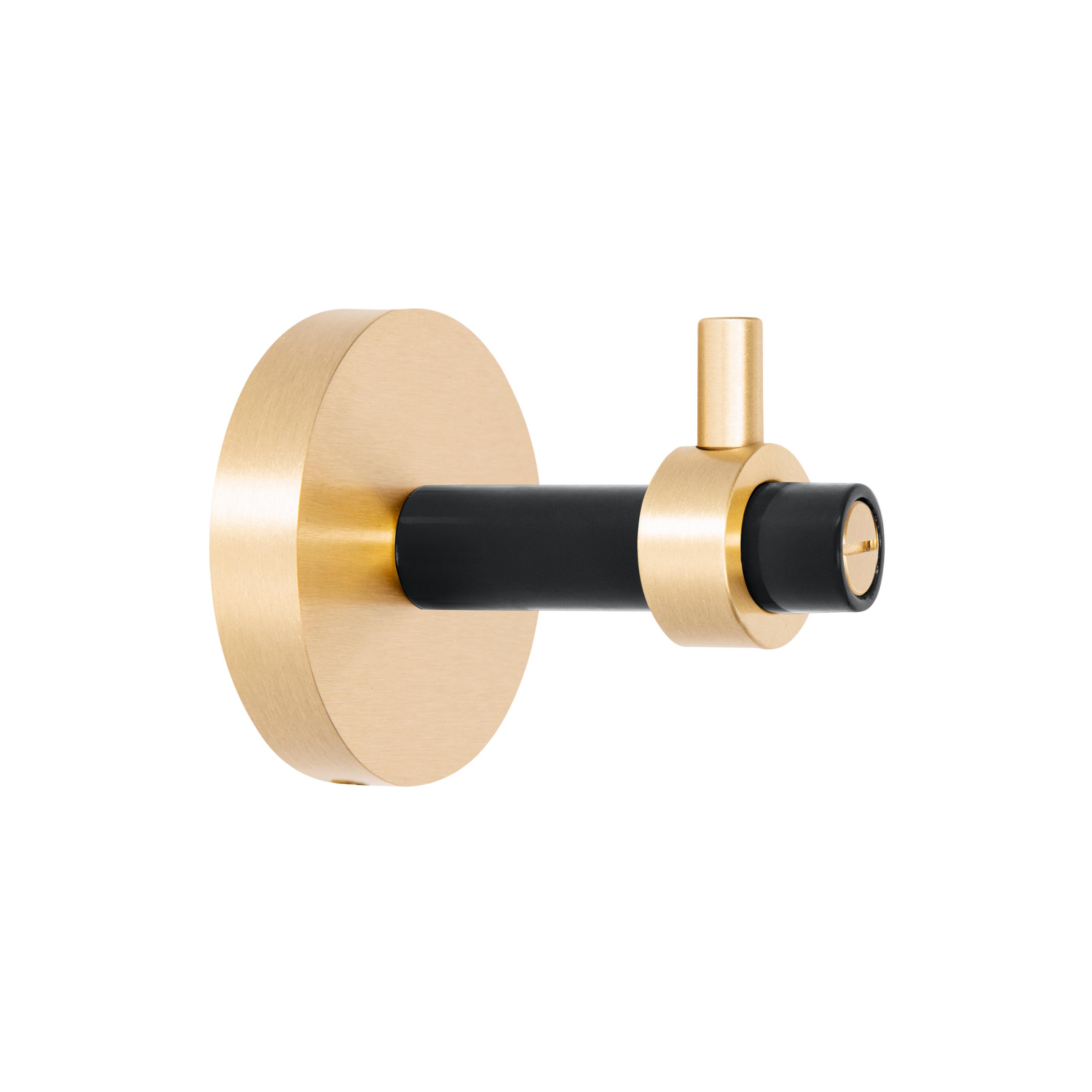 Brass and black color Caliber hook Dutton Brown hardware