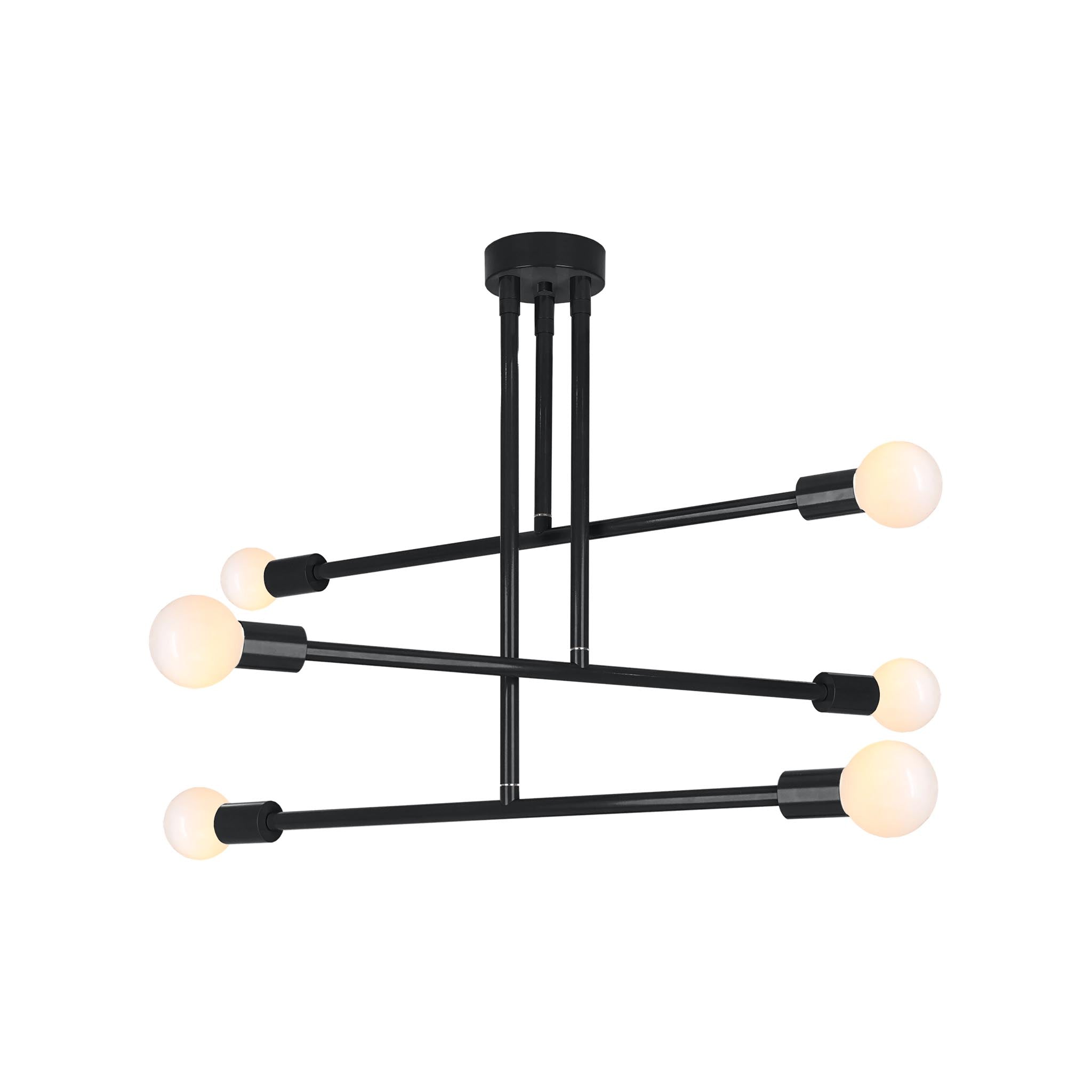 Black color Commander chandelier 29" Dutton Brown lighting