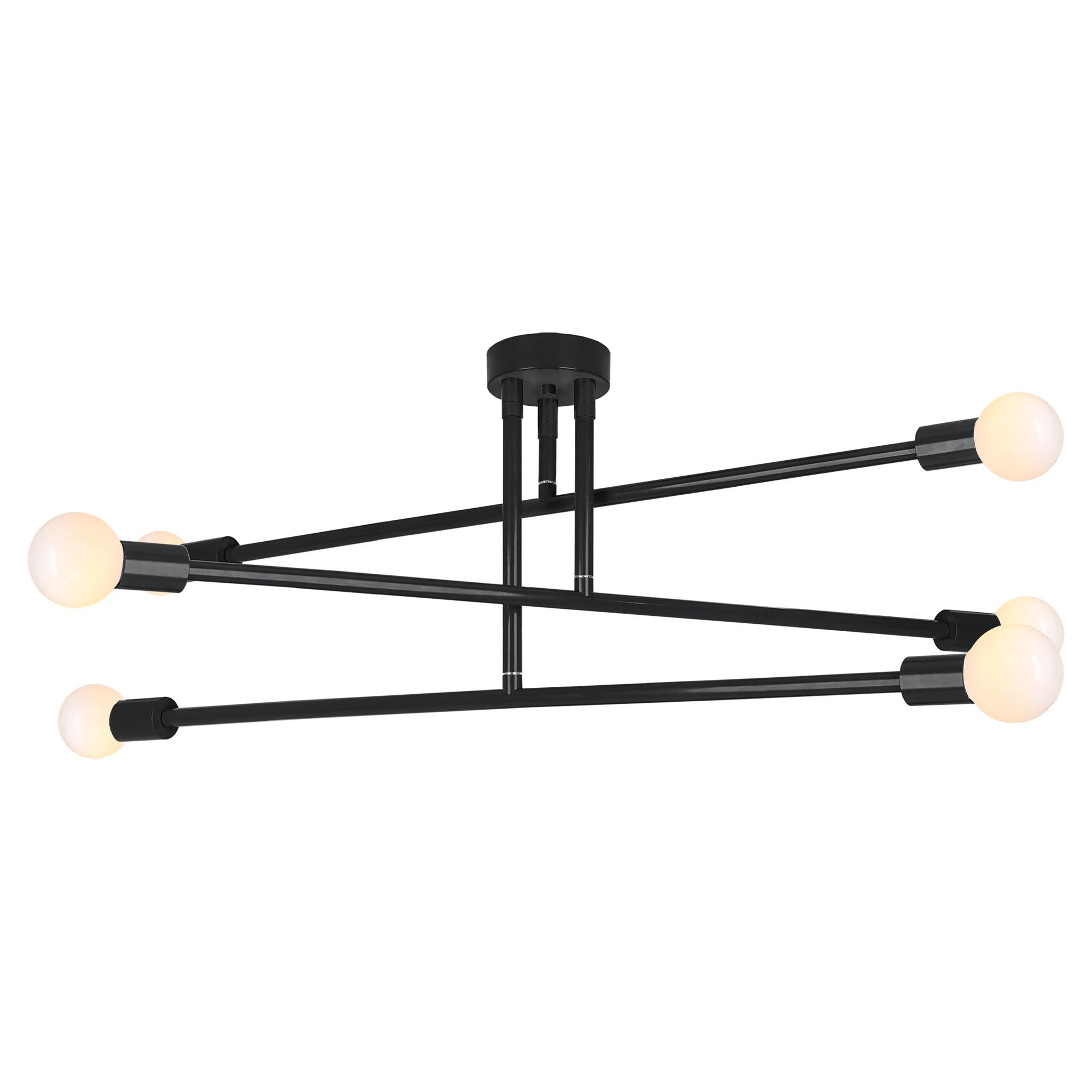 Black color Commander flush mount 47" Dutton Brown lightin
