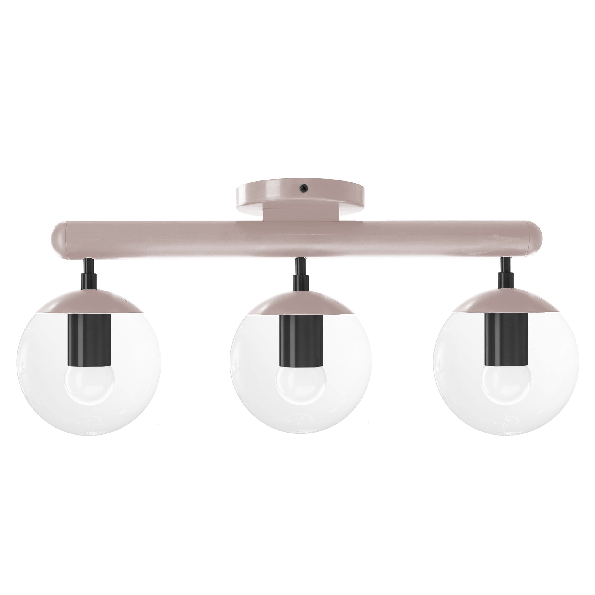 Black and barely color Icon 3 flush mount Dutton Brown lighting