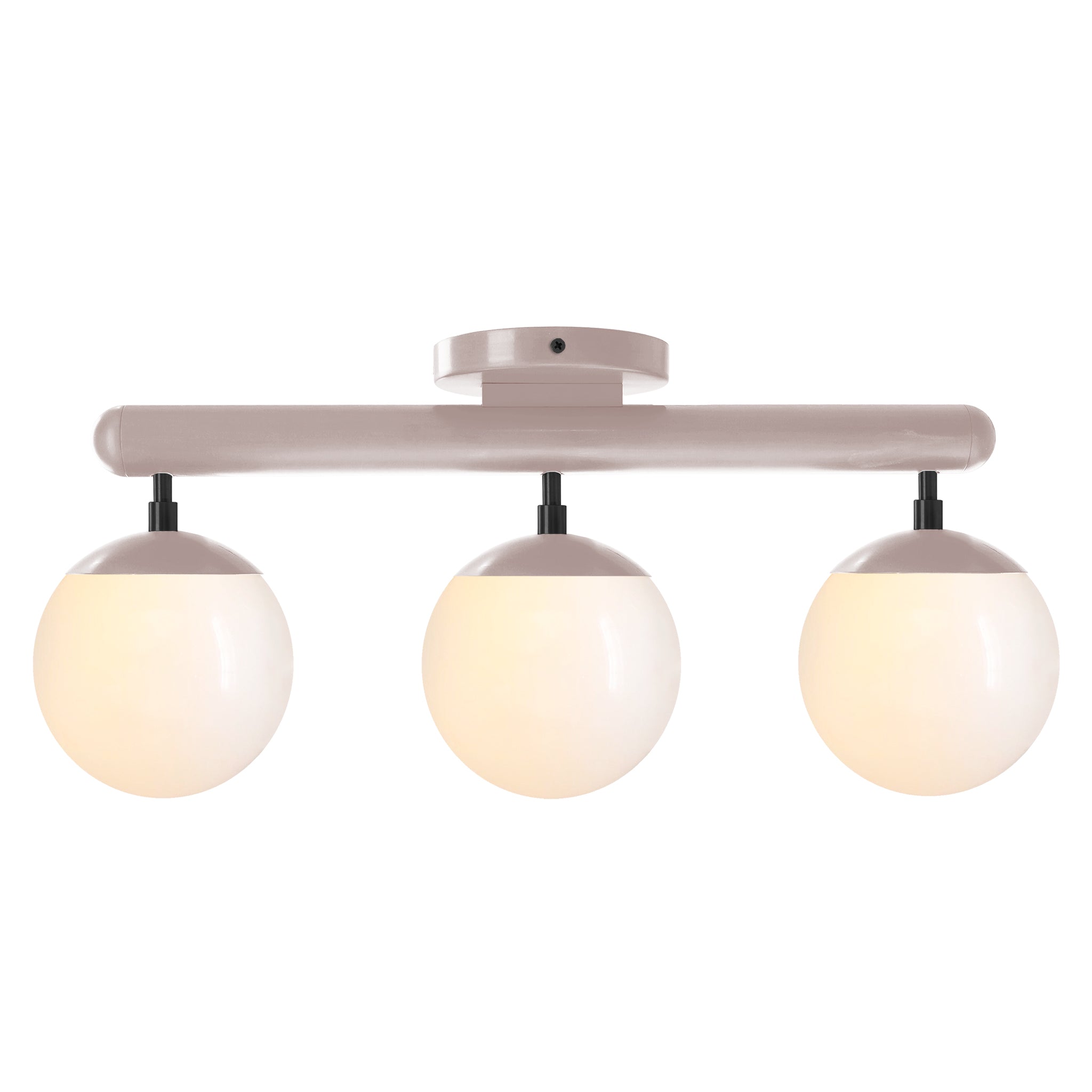 Black and barely color Icon 3 flush mount Dutton Brown lighting