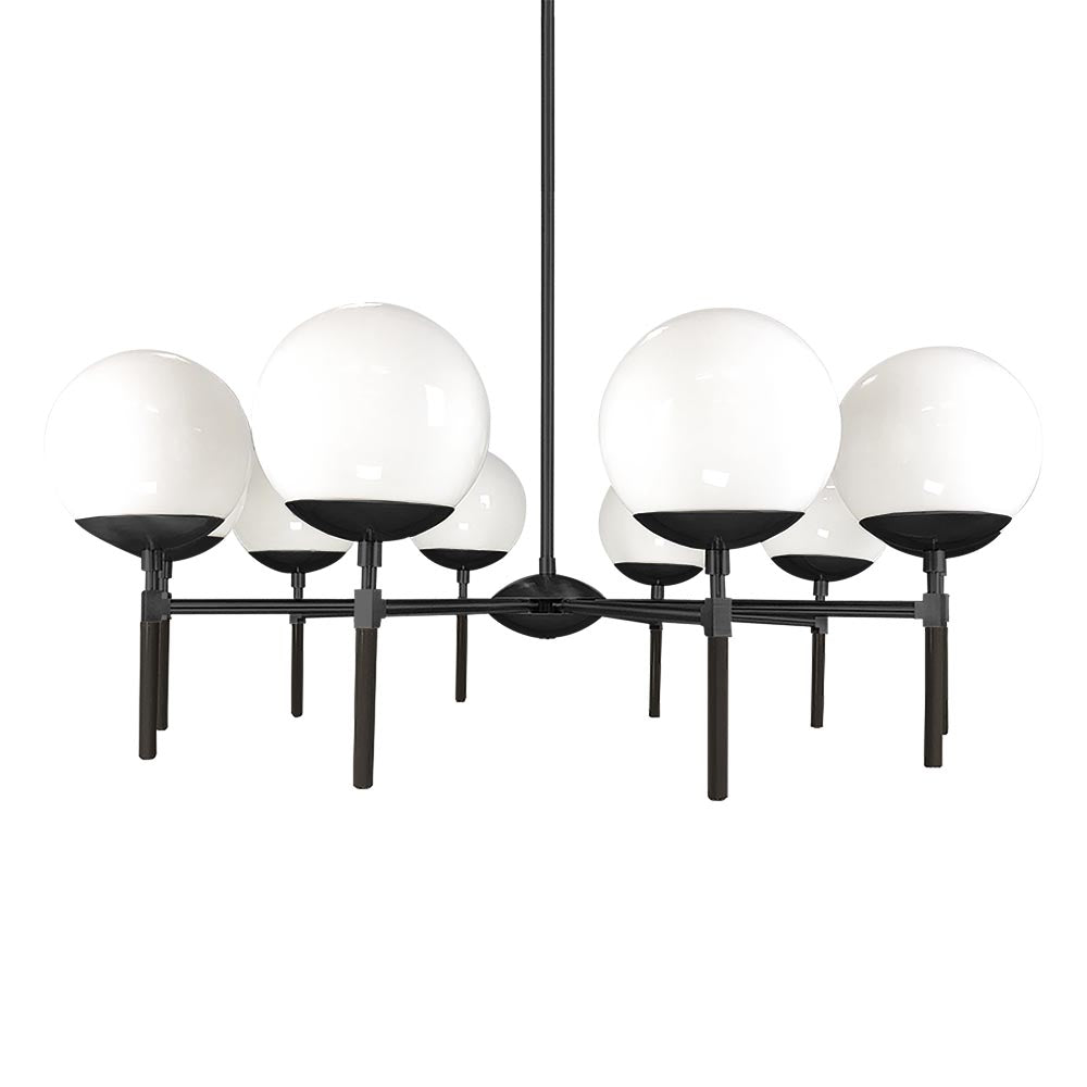 Black and black color Lolli chandelier 36" Dutton Brown lighting