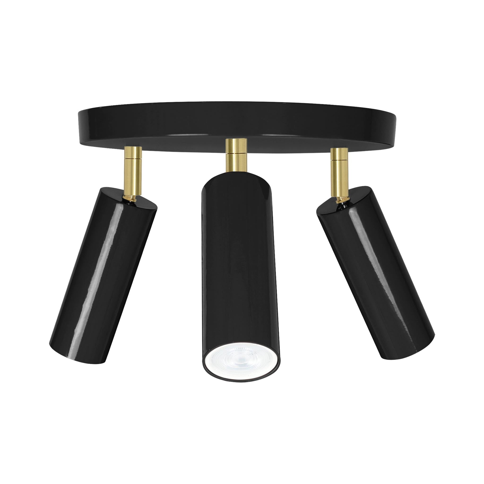 Brass and black color Pose flush mount Dutton Brown lighting